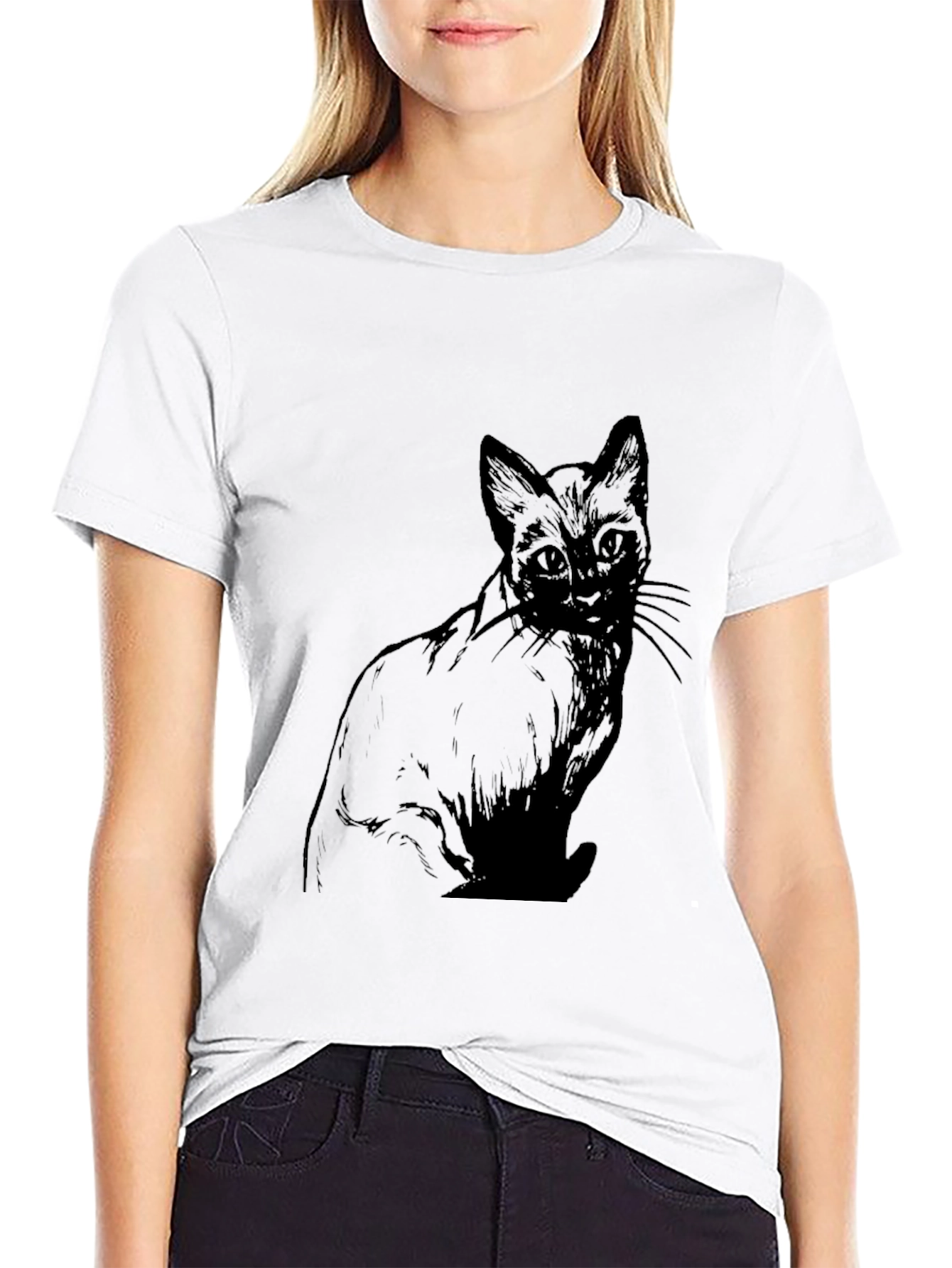 Black Cat Graphic Tee - Mens Fashion