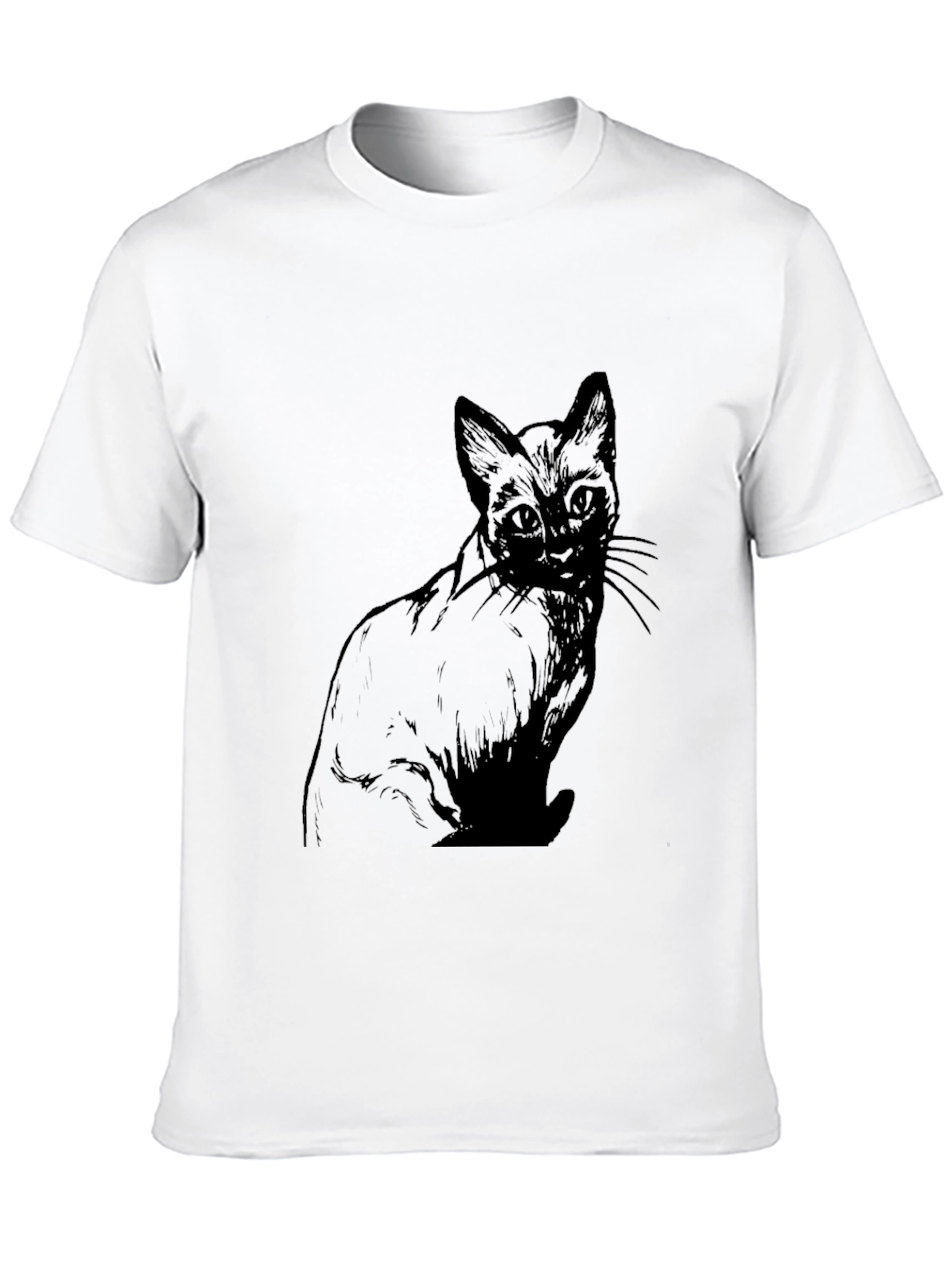 Black Cat Graphic Tee - Mens Fashion