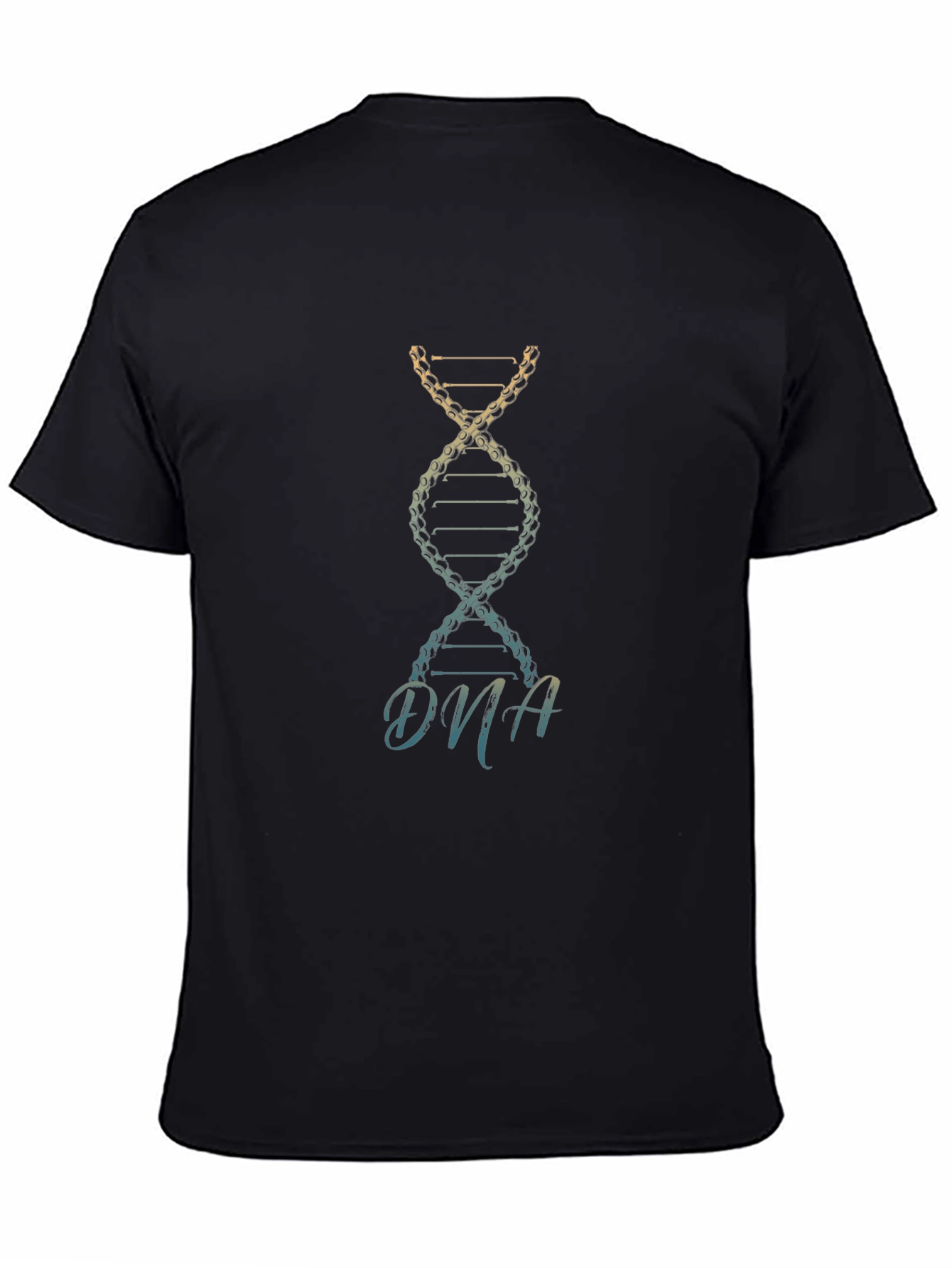 DNA Chain Graphic Black T-Shirt