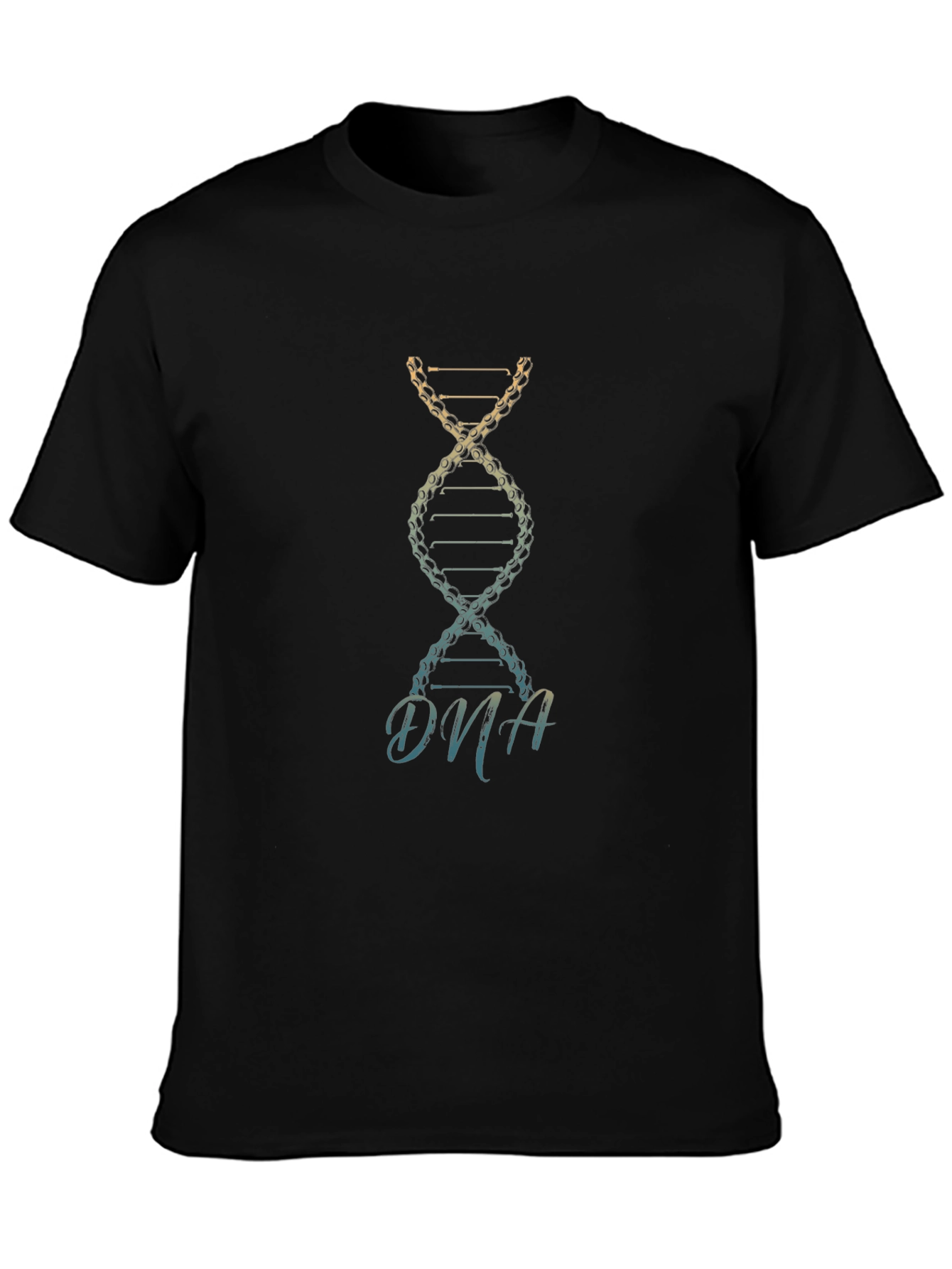 DNA Chain Graphic Black T-Shirt