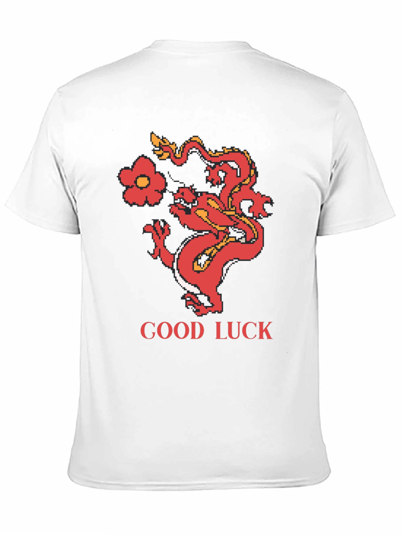 Good Luck Dragon Graphic Tee - Retro Style