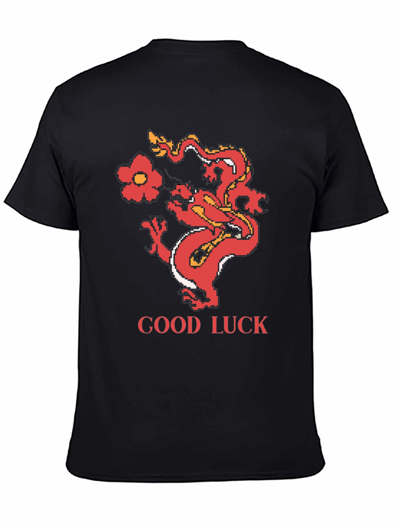 Good Luck Dragon Graphic Tee - Retro Style
