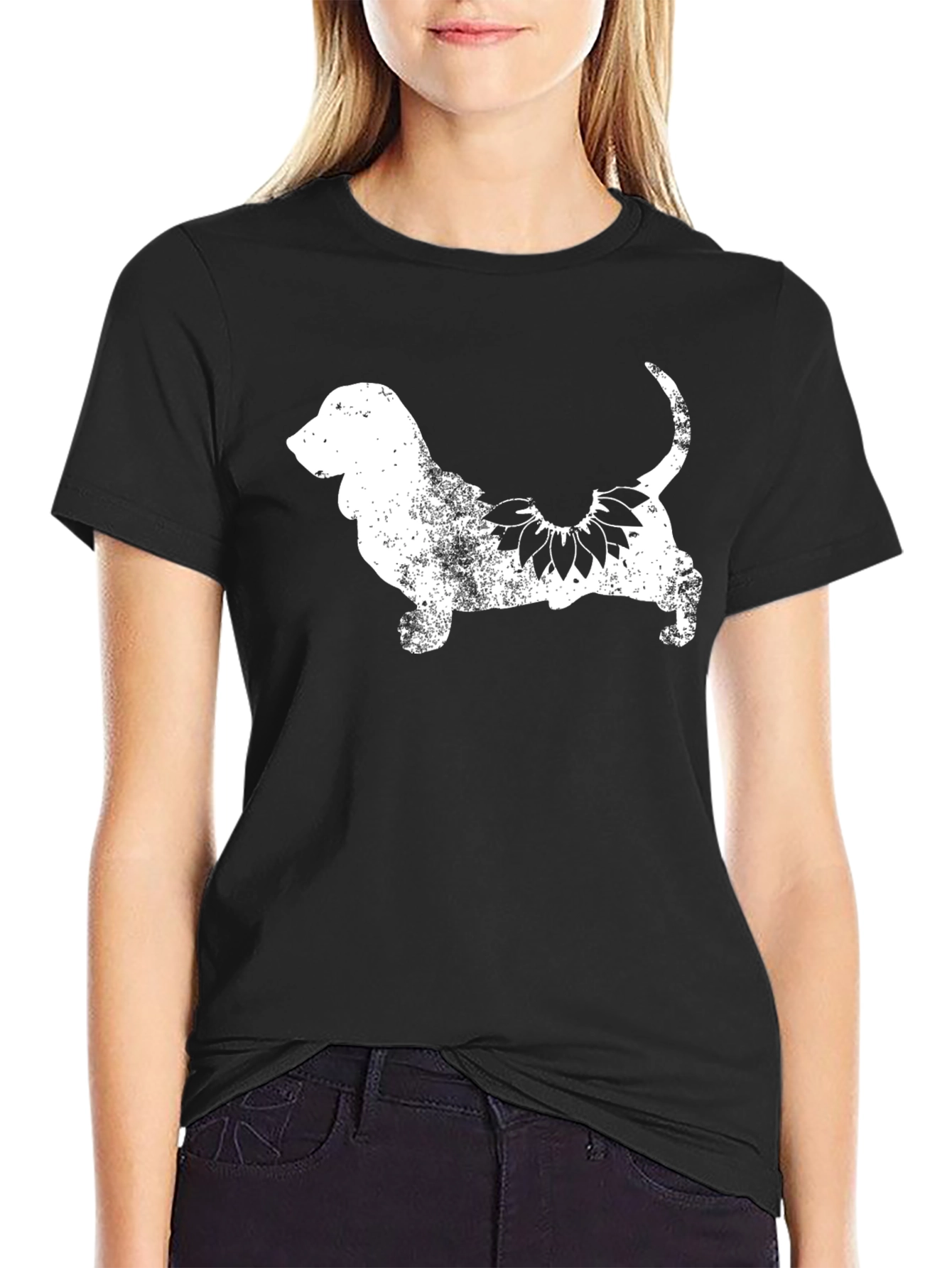 Dog & Sunflower Graphic Tee