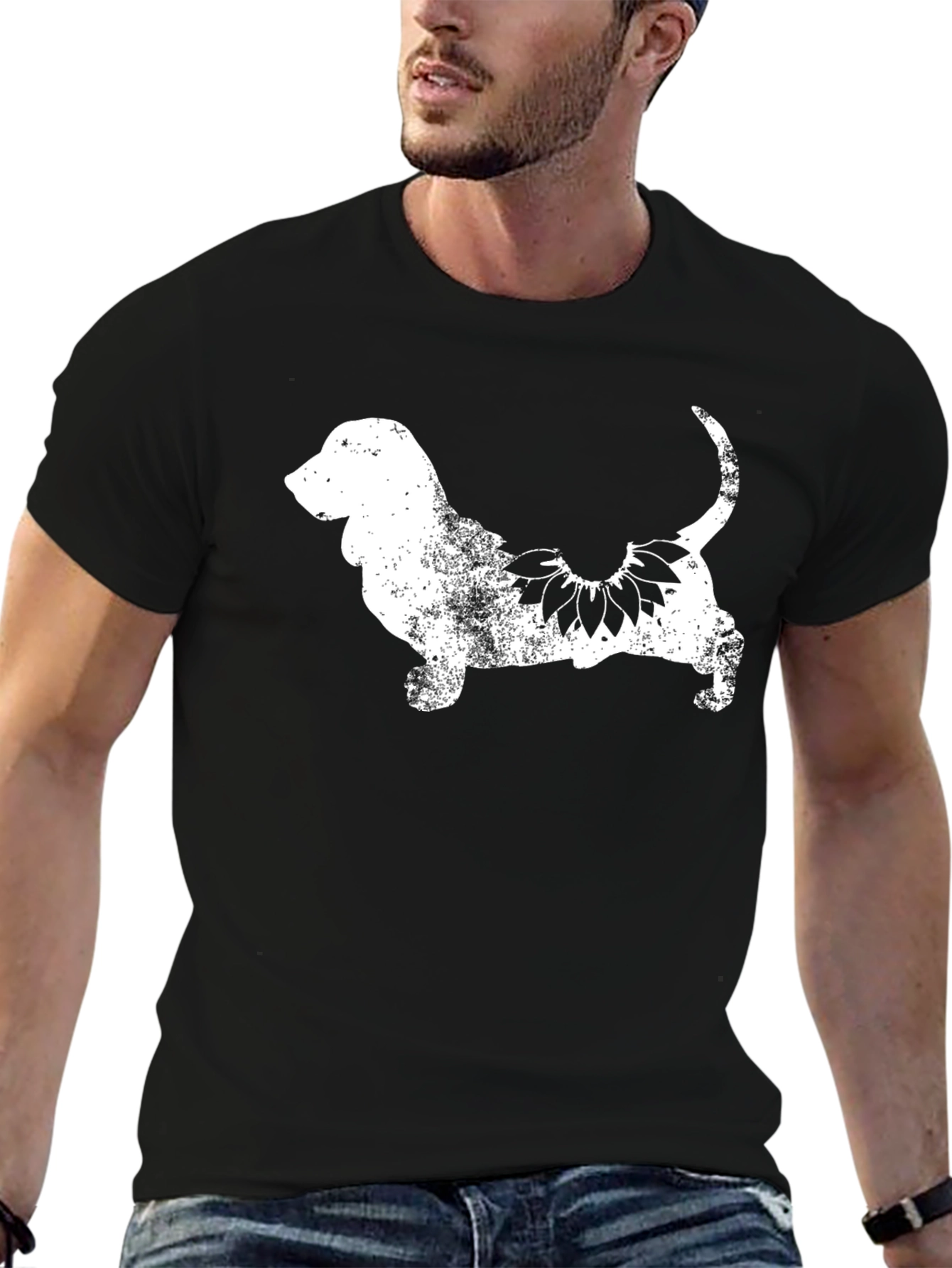 Dog & Sunflower Graphic Tee
