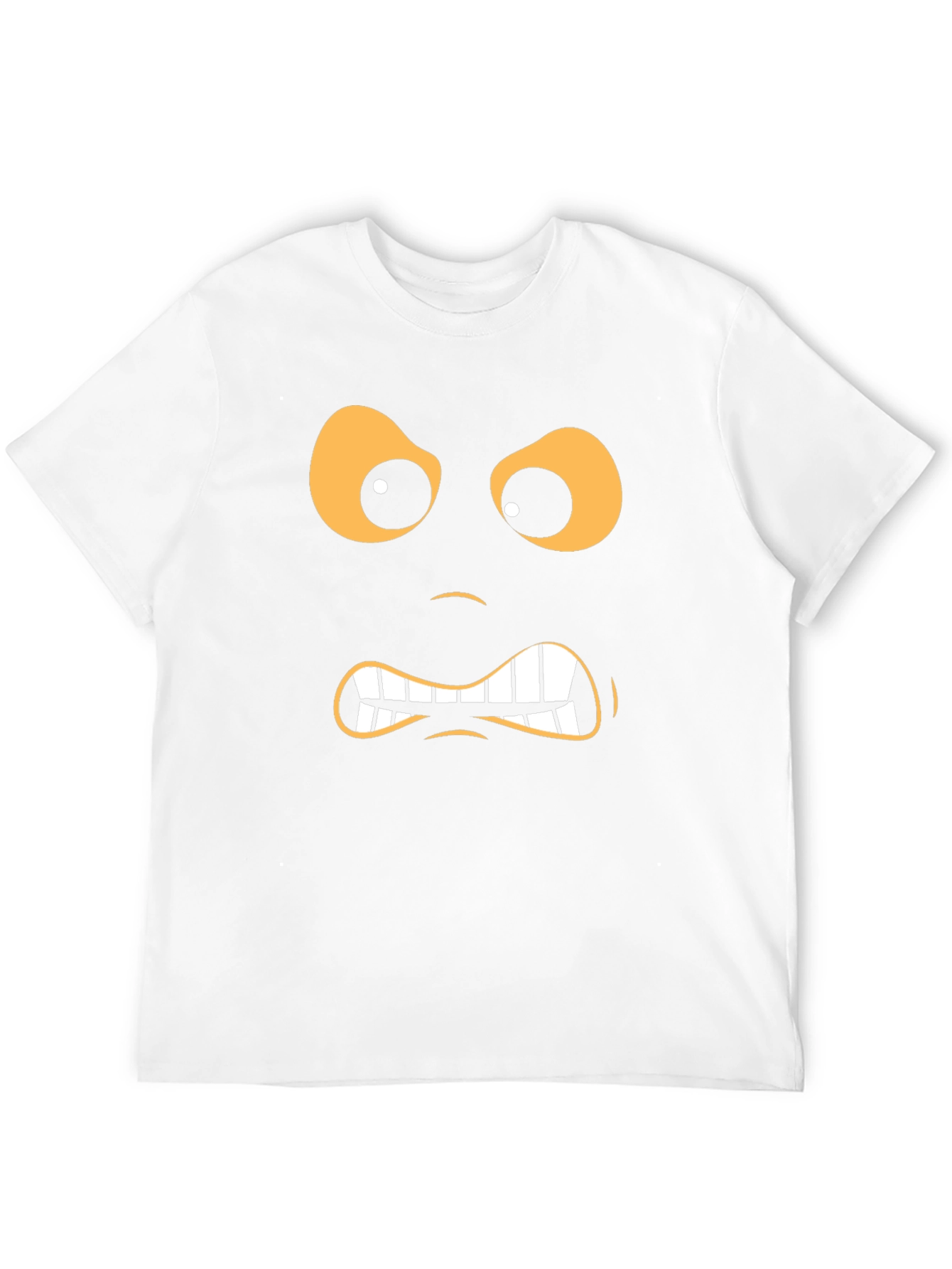 Angry Face Graphic Black T-Shirt