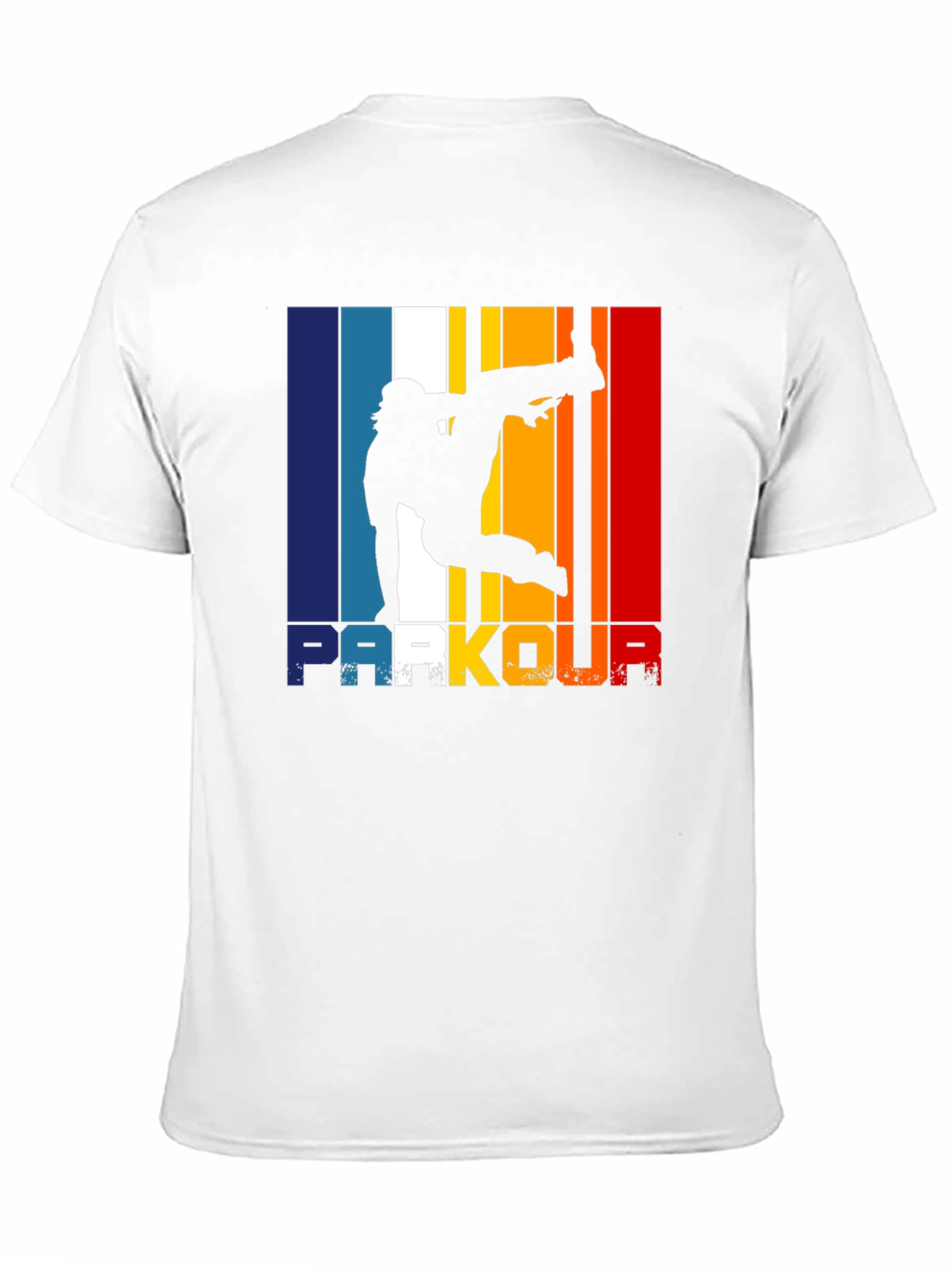 Parkour Silhouette Retro Style Graphic T-Shirt