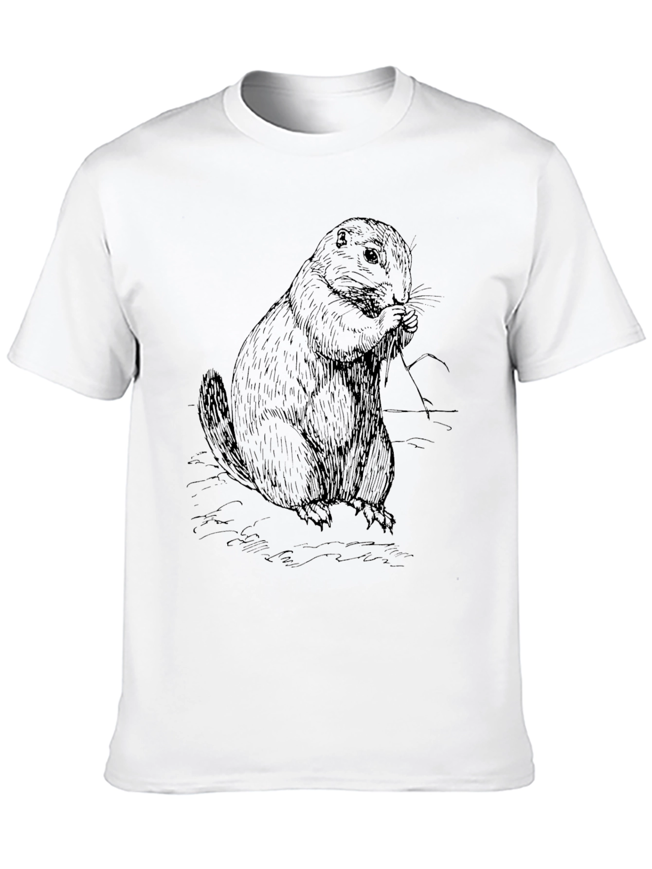 Groundhog Graphic Tee - Black Cotton Blend