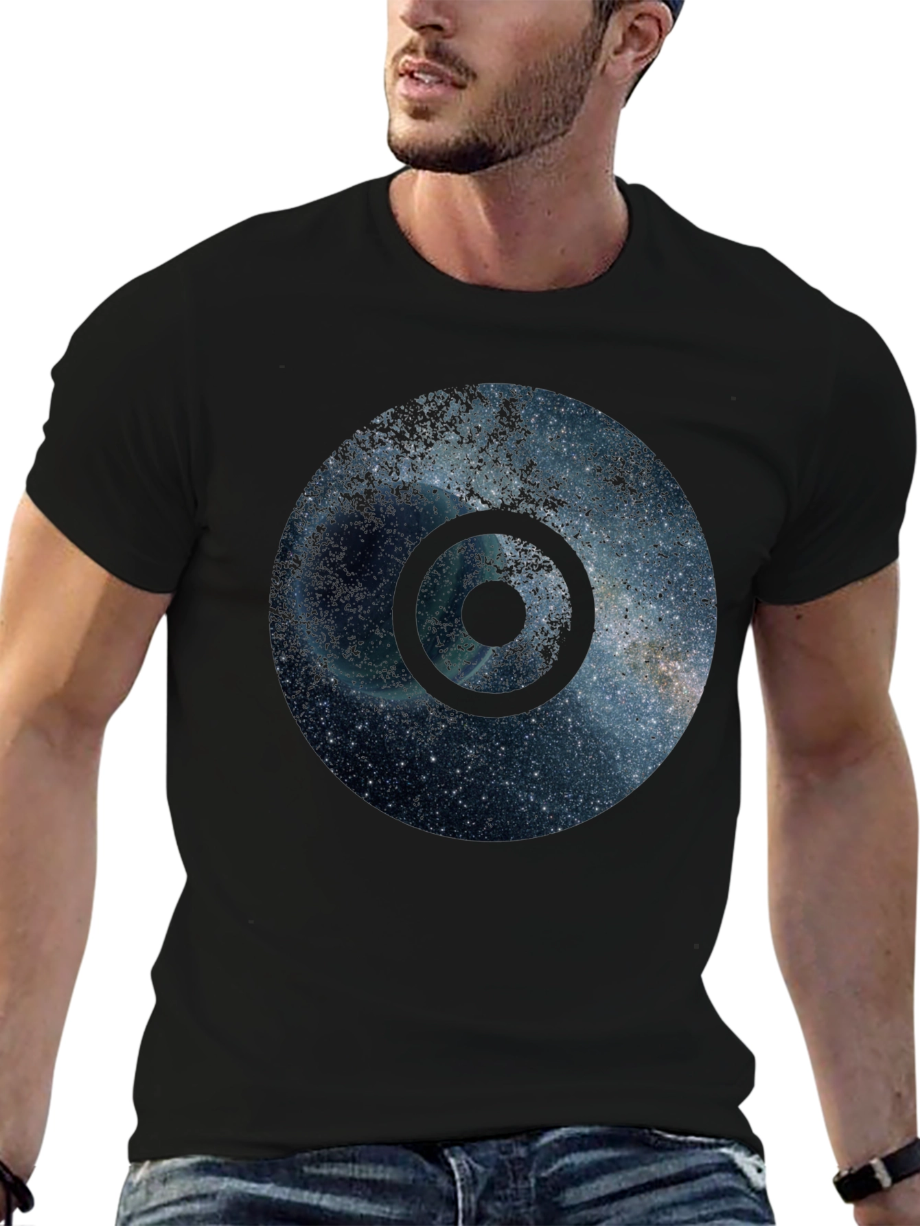 Galaxy Circle Black T-Shirt