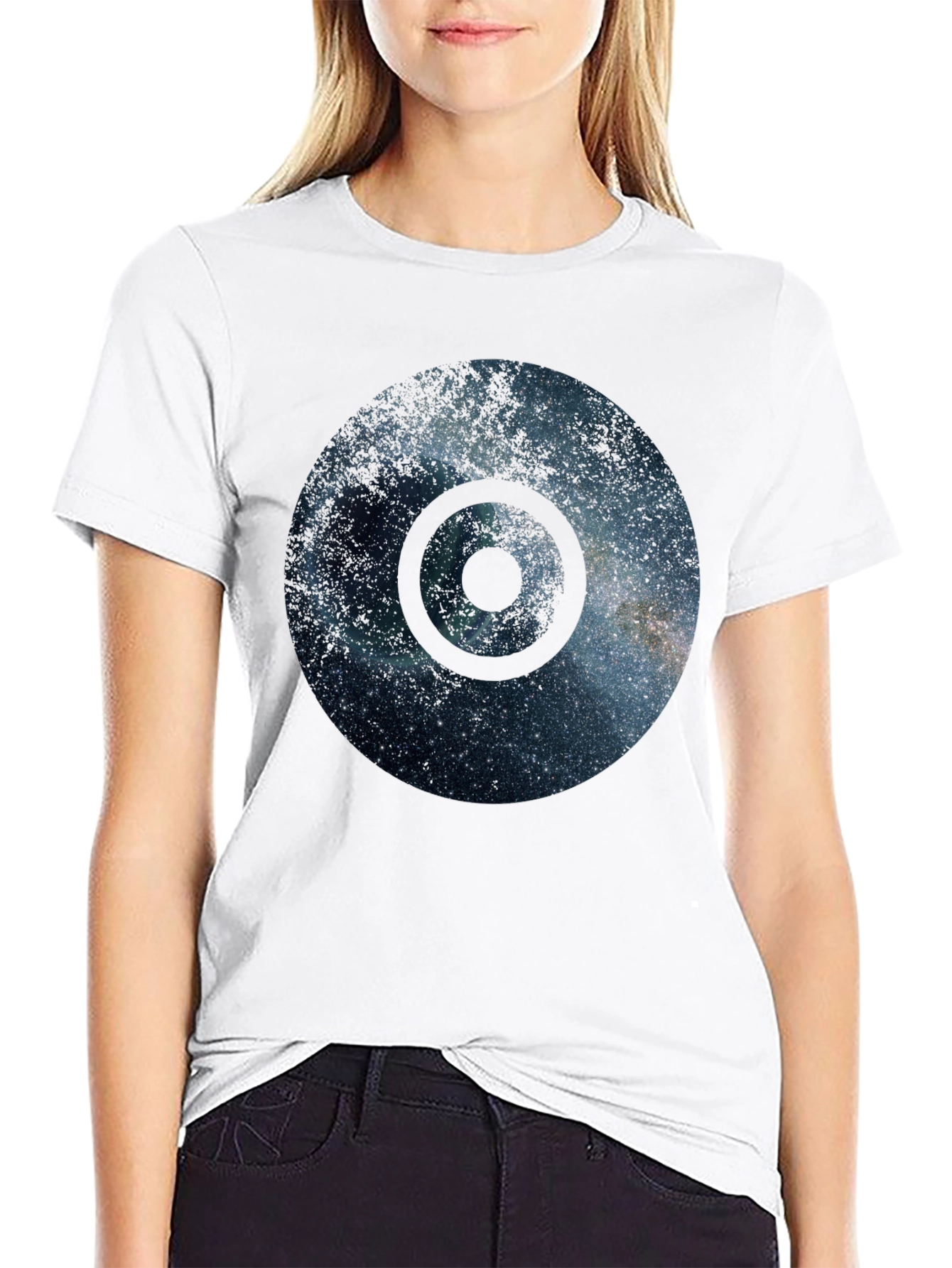 Galaxy Circle Black T-Shirt