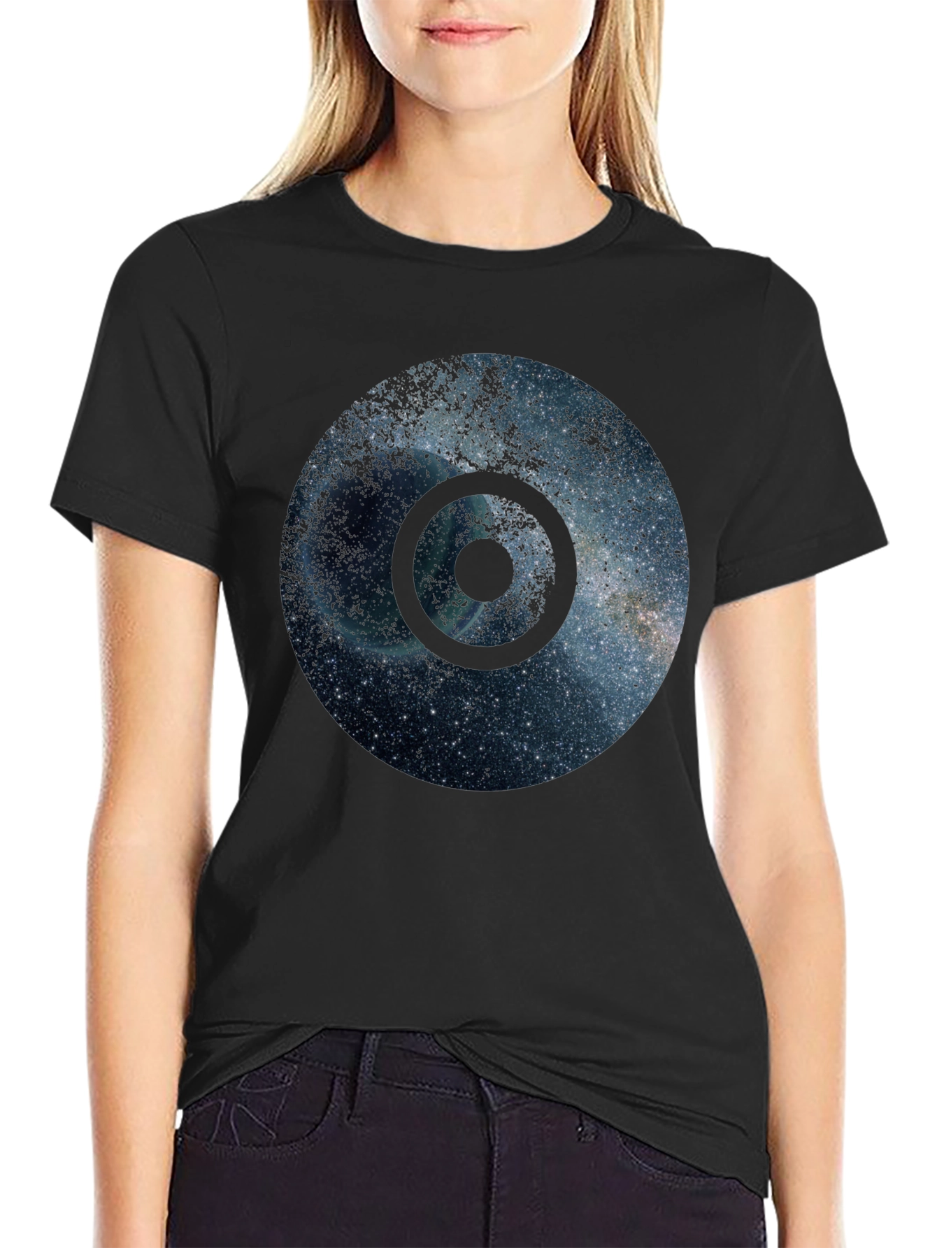 Galaxy Circle Black T-Shirt