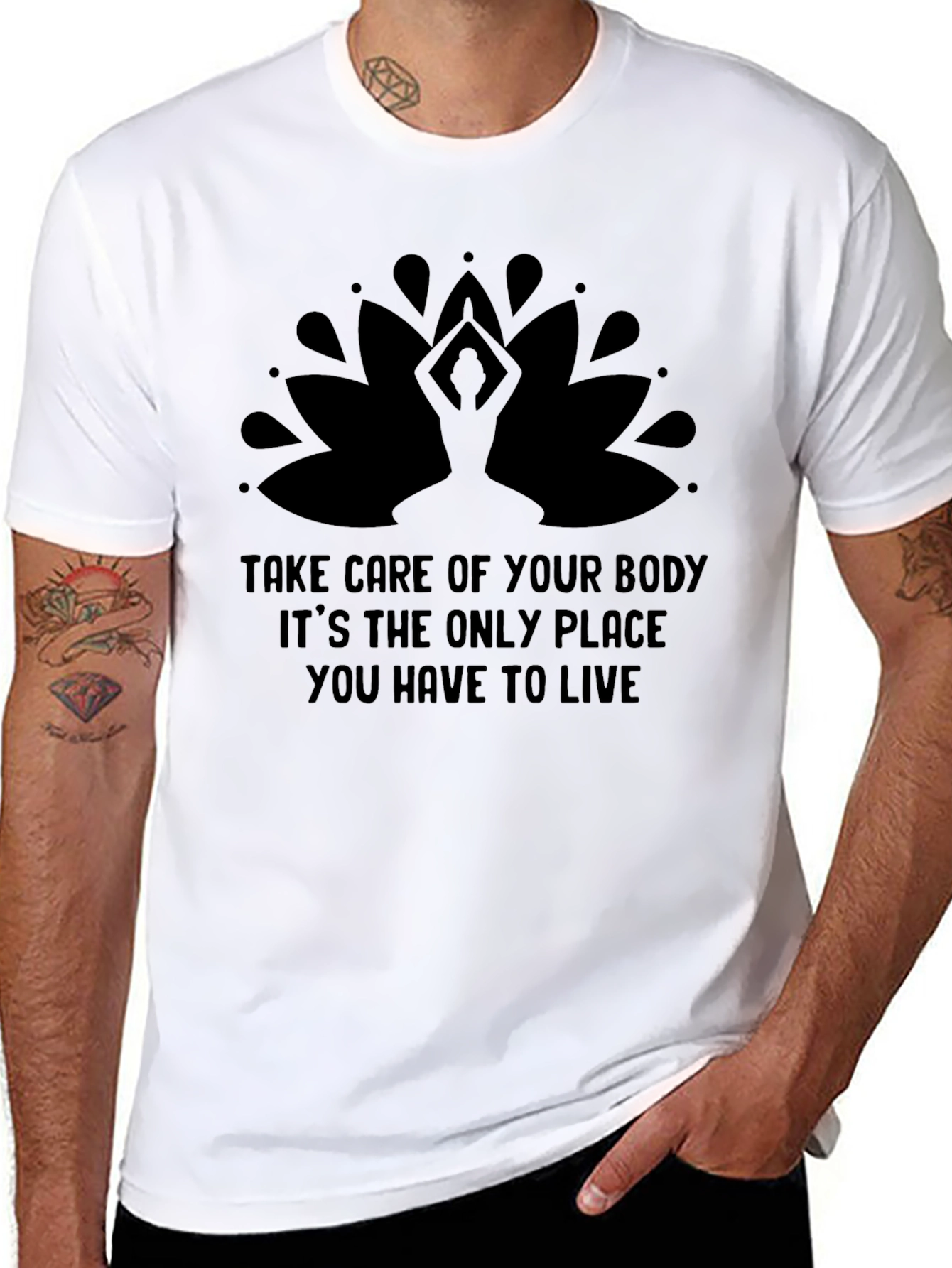 Mindful Yoga T-Shirt: Body Is Your Place To Live