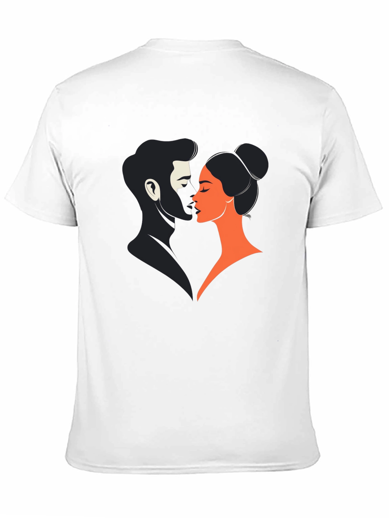 Romantic Couple Graphic Tee - Black