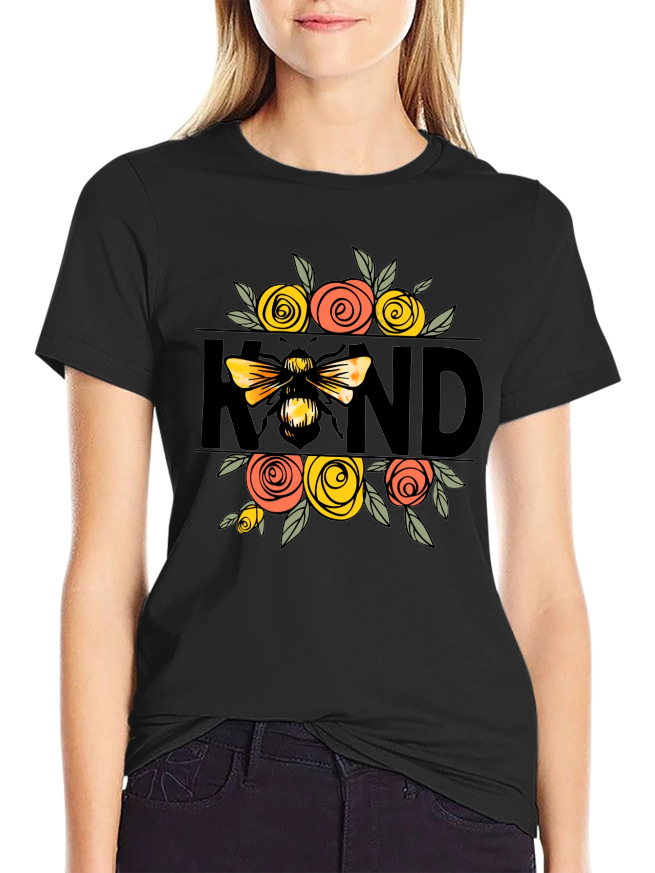 Bee Kind Floral Graphic T-Shirt