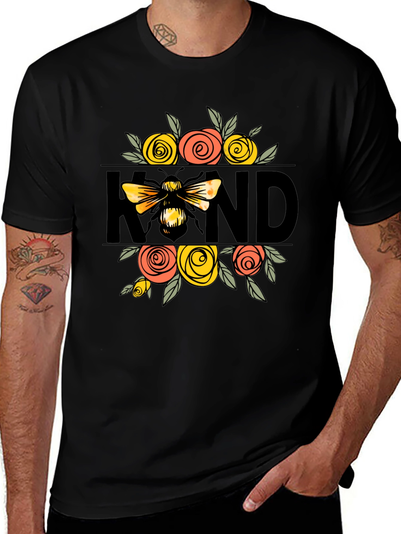 Bee Kind Floral Graphic T-Shirt