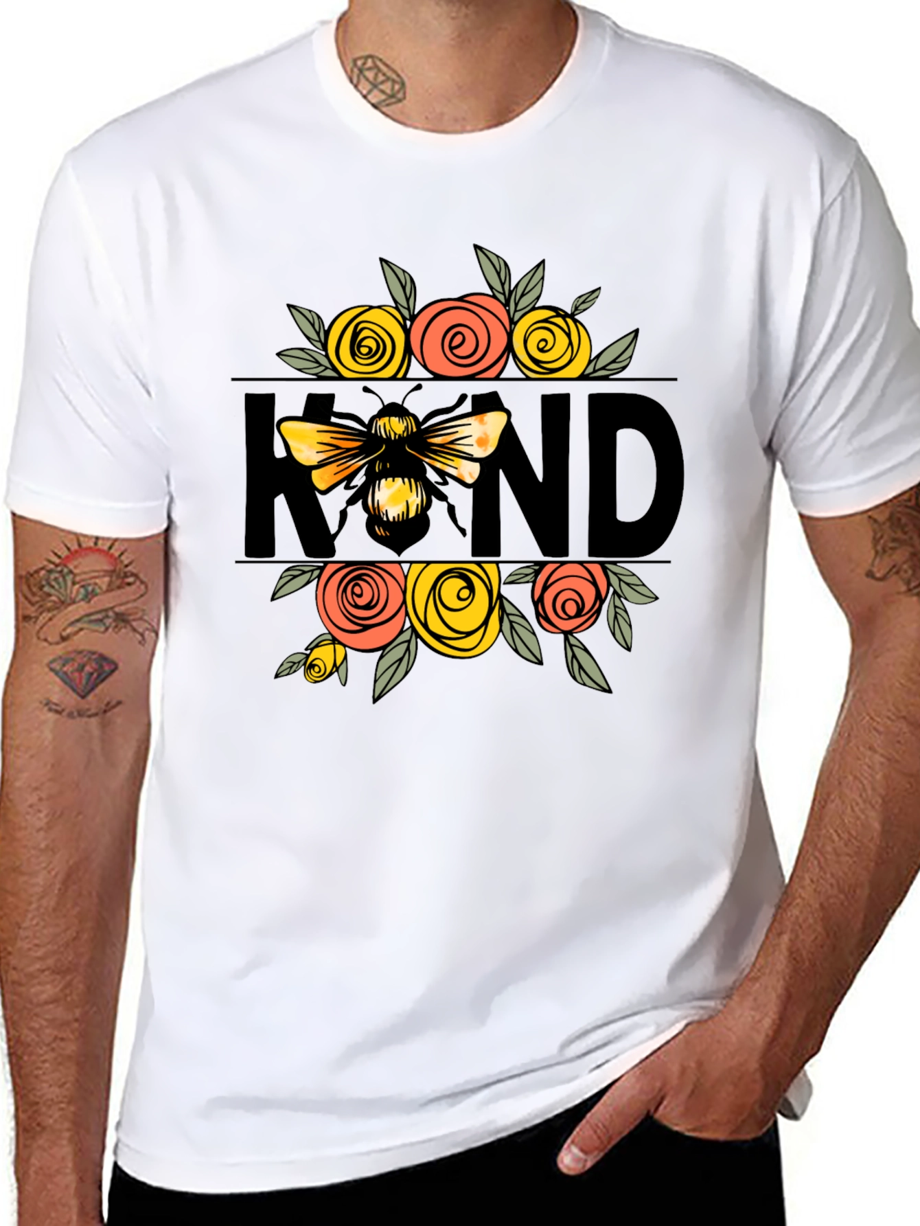 Bee Kind Floral Graphic T-Shirt