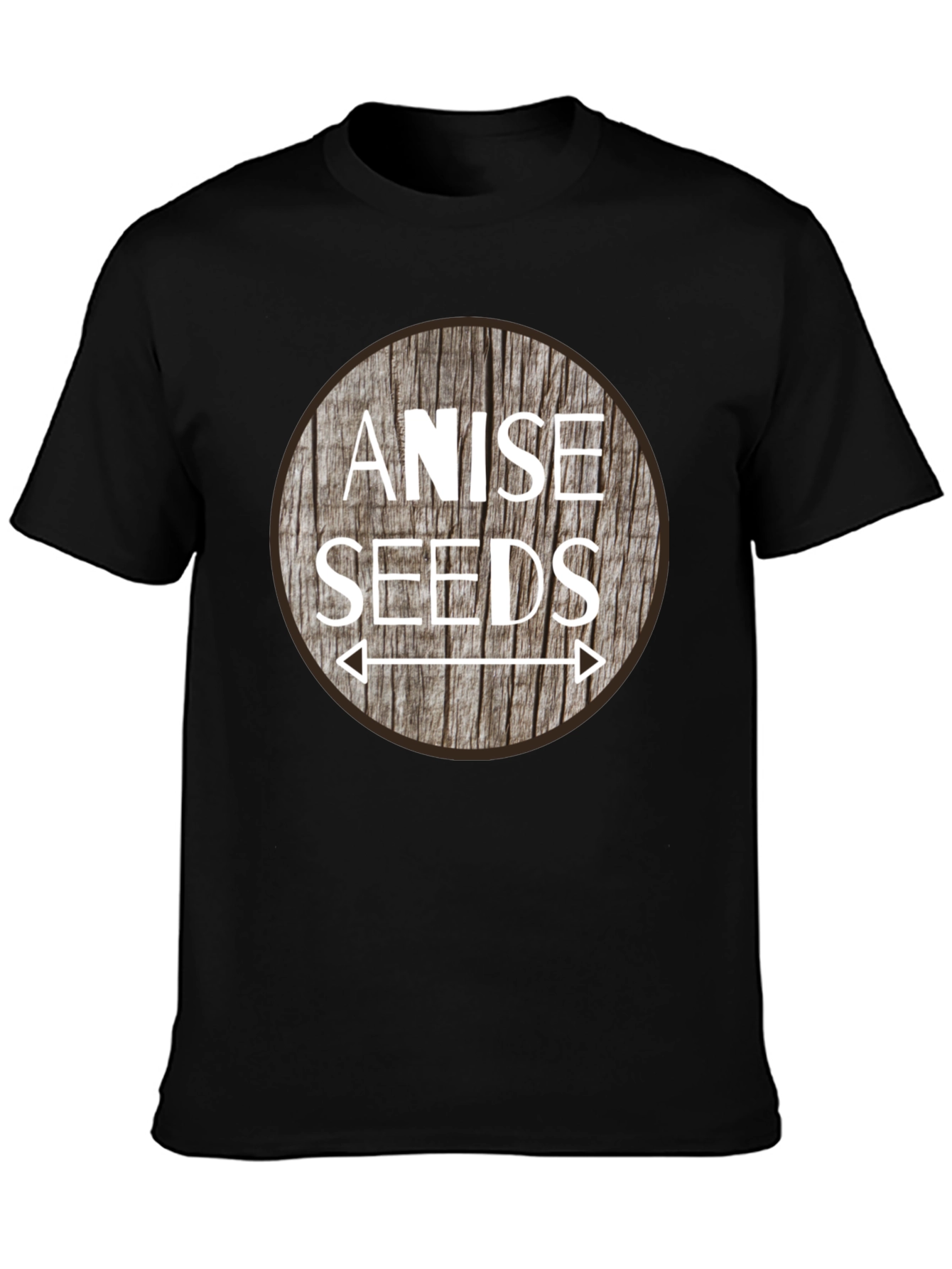 Anise Seeds Graphic Tee - Black Cotton T-Shirt