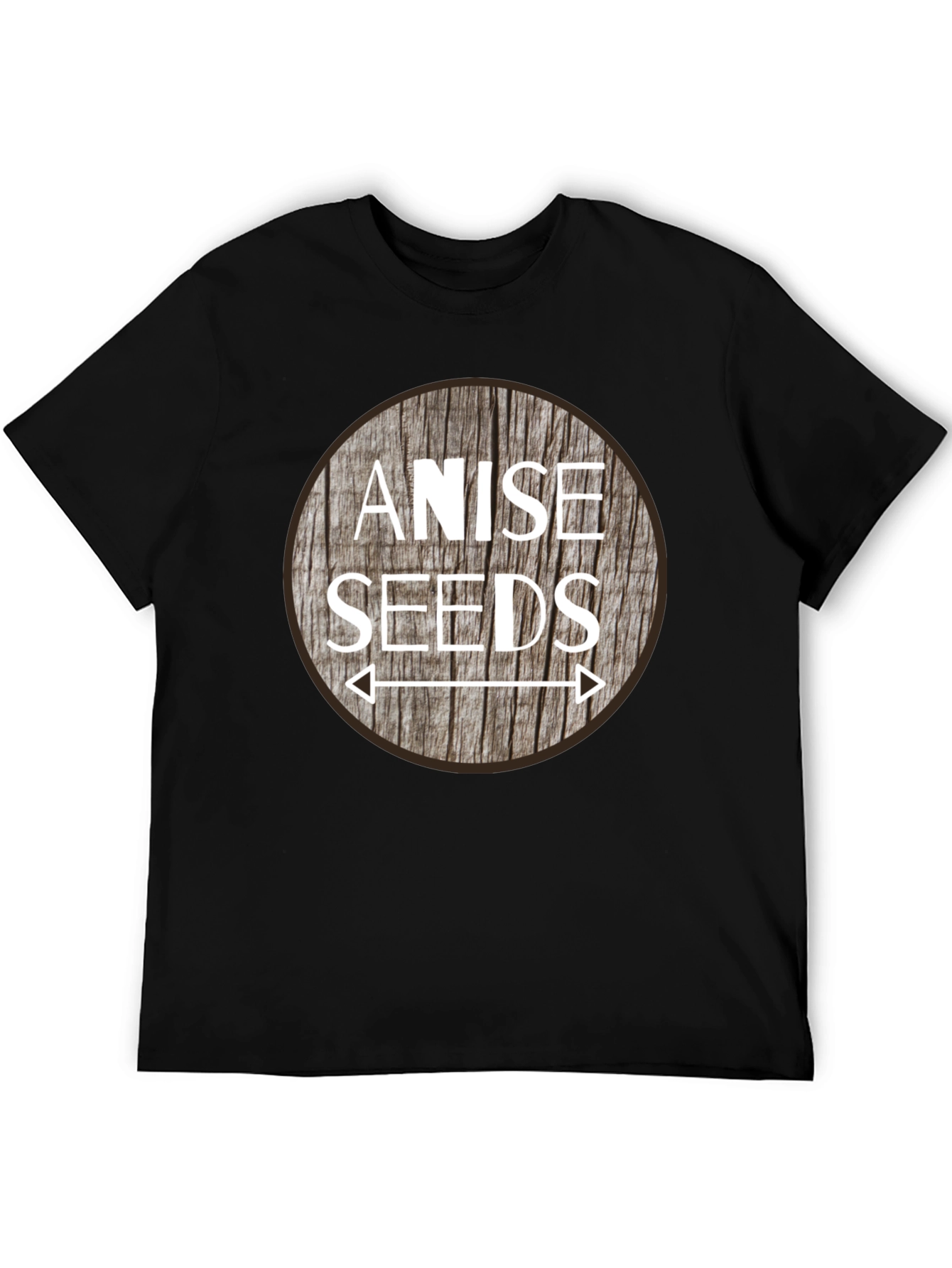 Anise Seeds Graphic Tee - Black Cotton T-Shirt