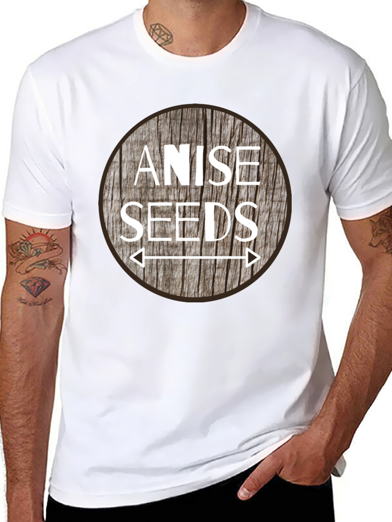 Anise Seeds Graphic Tee - Black Cotton T-Shirt