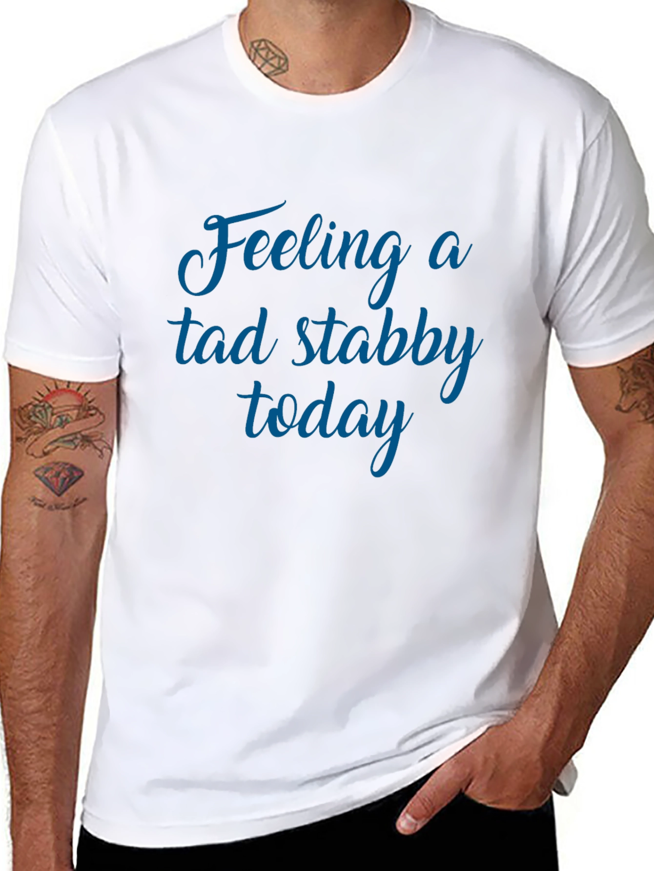 Feeling a Tad Stabby Today Black Graphic Tee