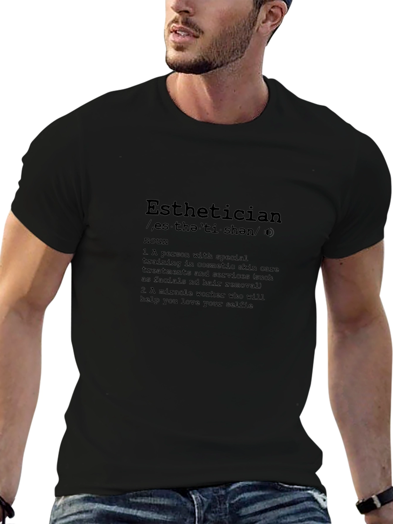 Esthetician Definition Black T-Shirt