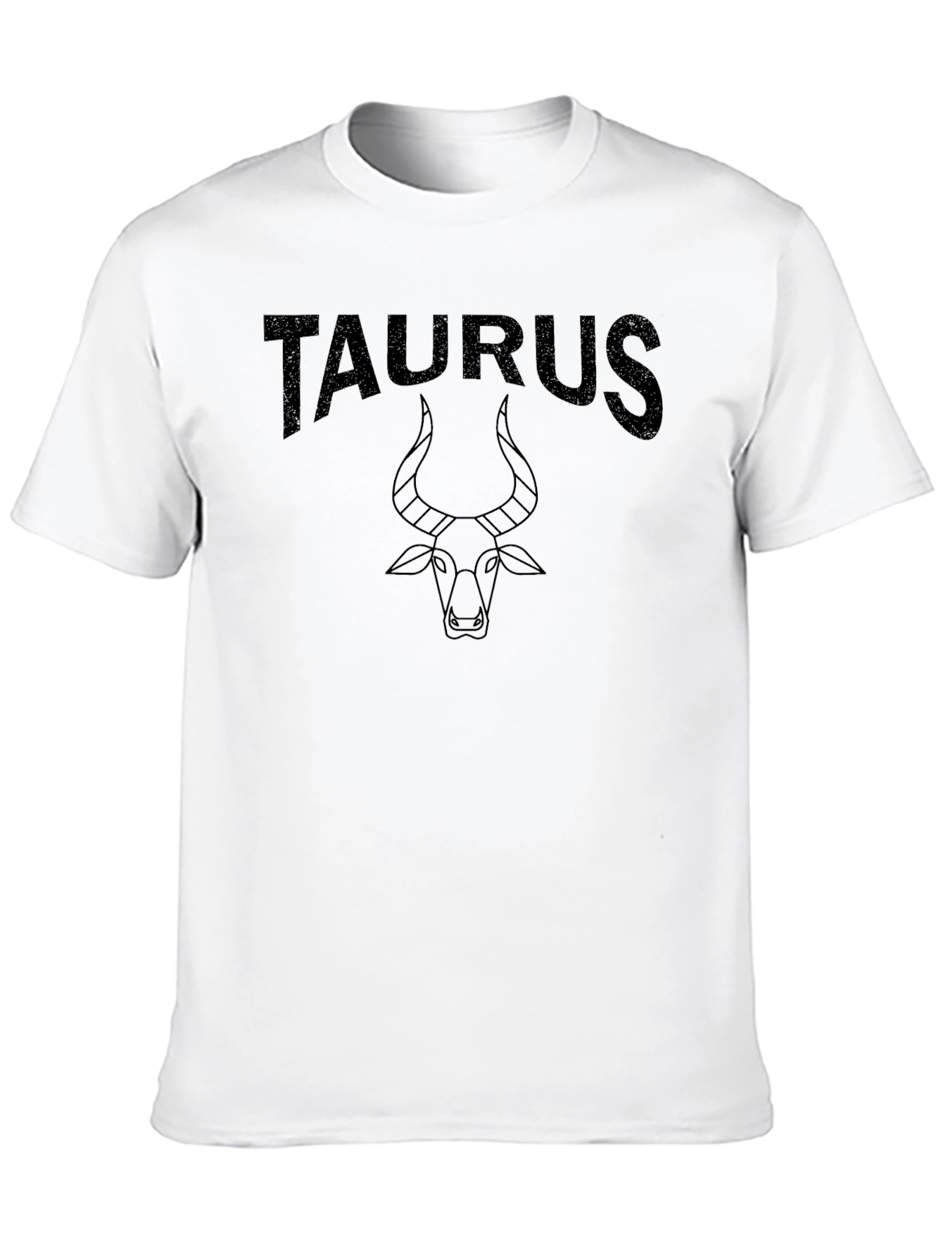 Taurus Zodiac Graphic Tee - Black Cotton Shirt