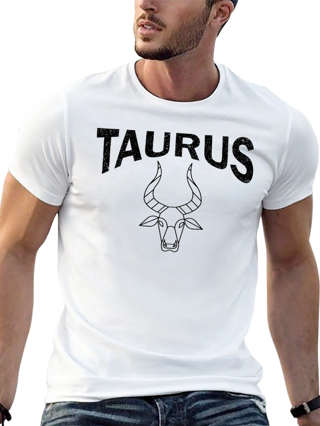 Taurus Zodiac Graphic Tee - Black Cotton Shirt