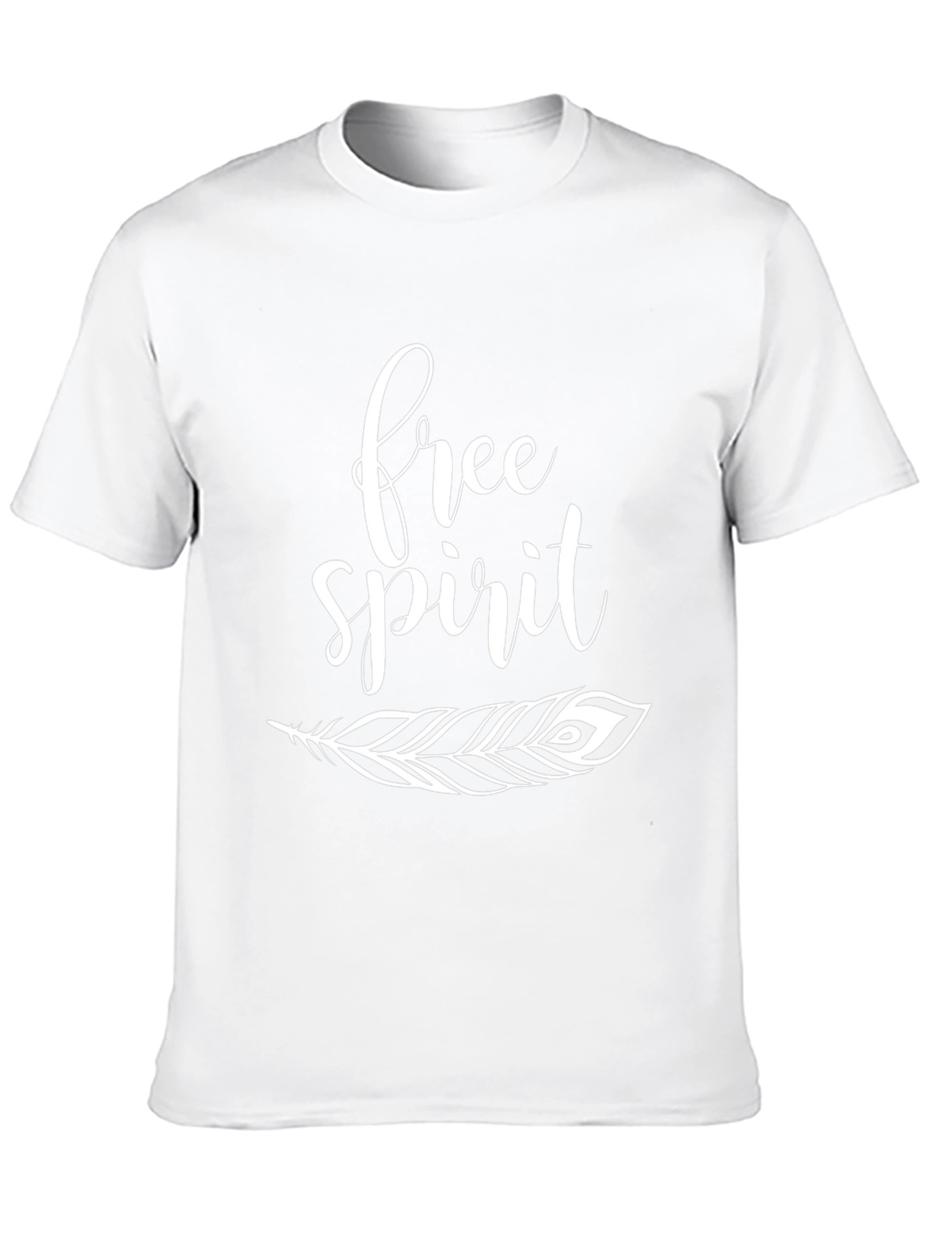 Free Spirit Feather Graphic Tee - Black