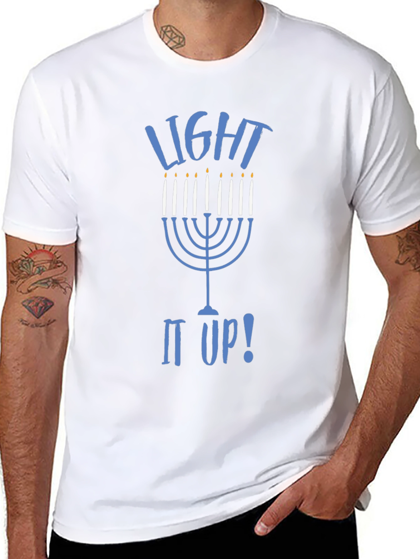 Hanukkah Light it Up Graphic T-Shirt