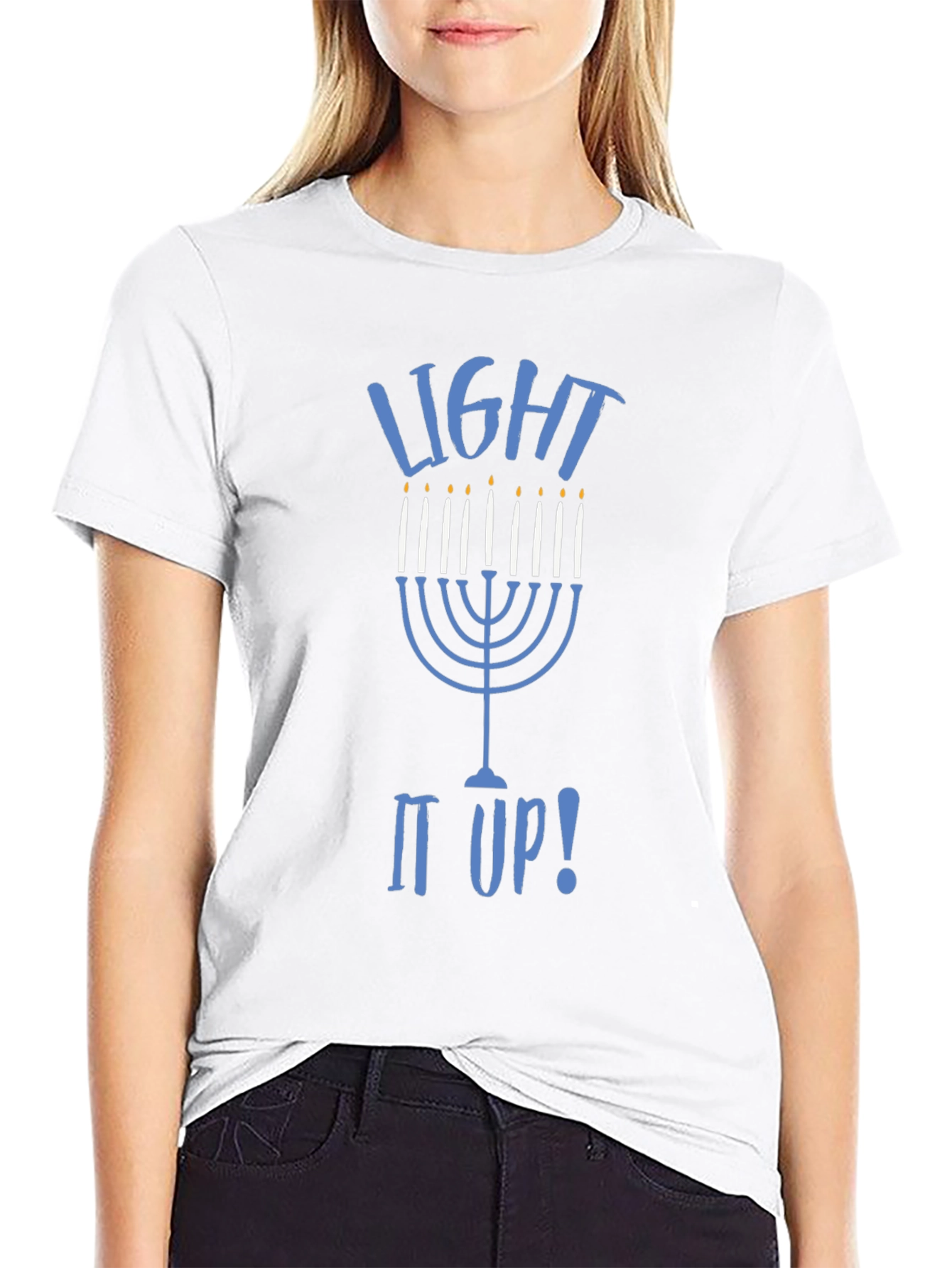 Hanukkah Light it Up Graphic T-Shirt