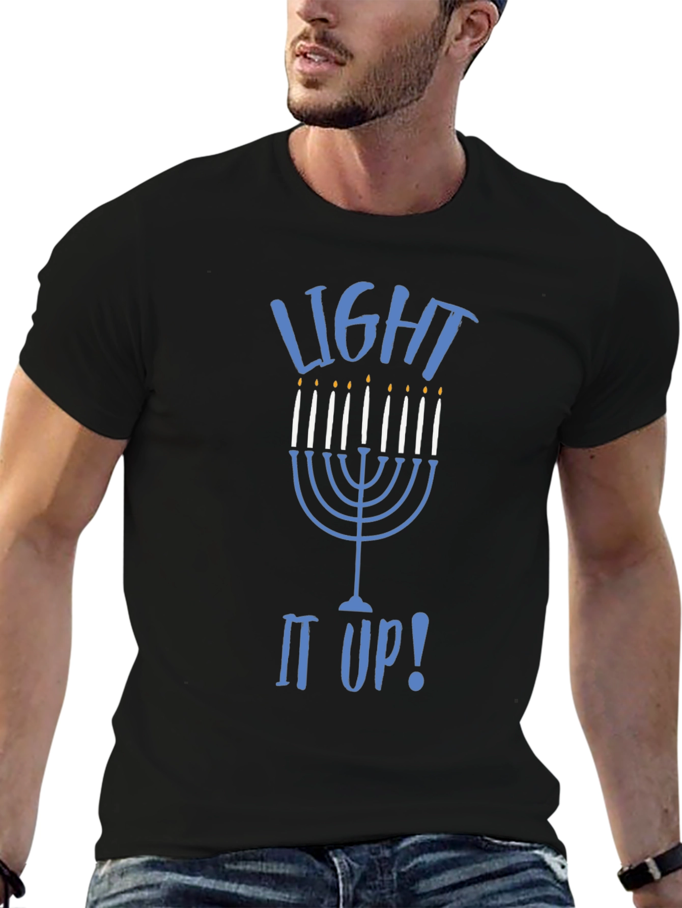 Hanukkah Light it Up Graphic T-Shirt