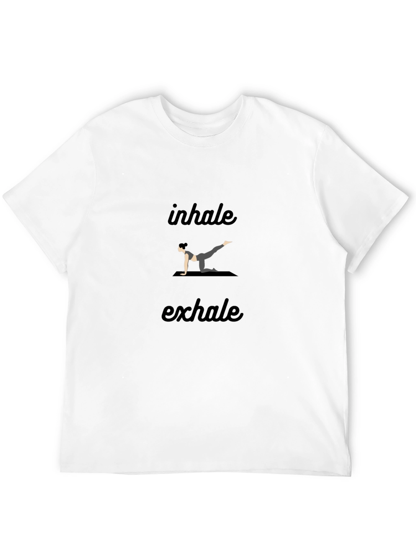 Inhale Exhale Yoga Pose Black T-Shirt