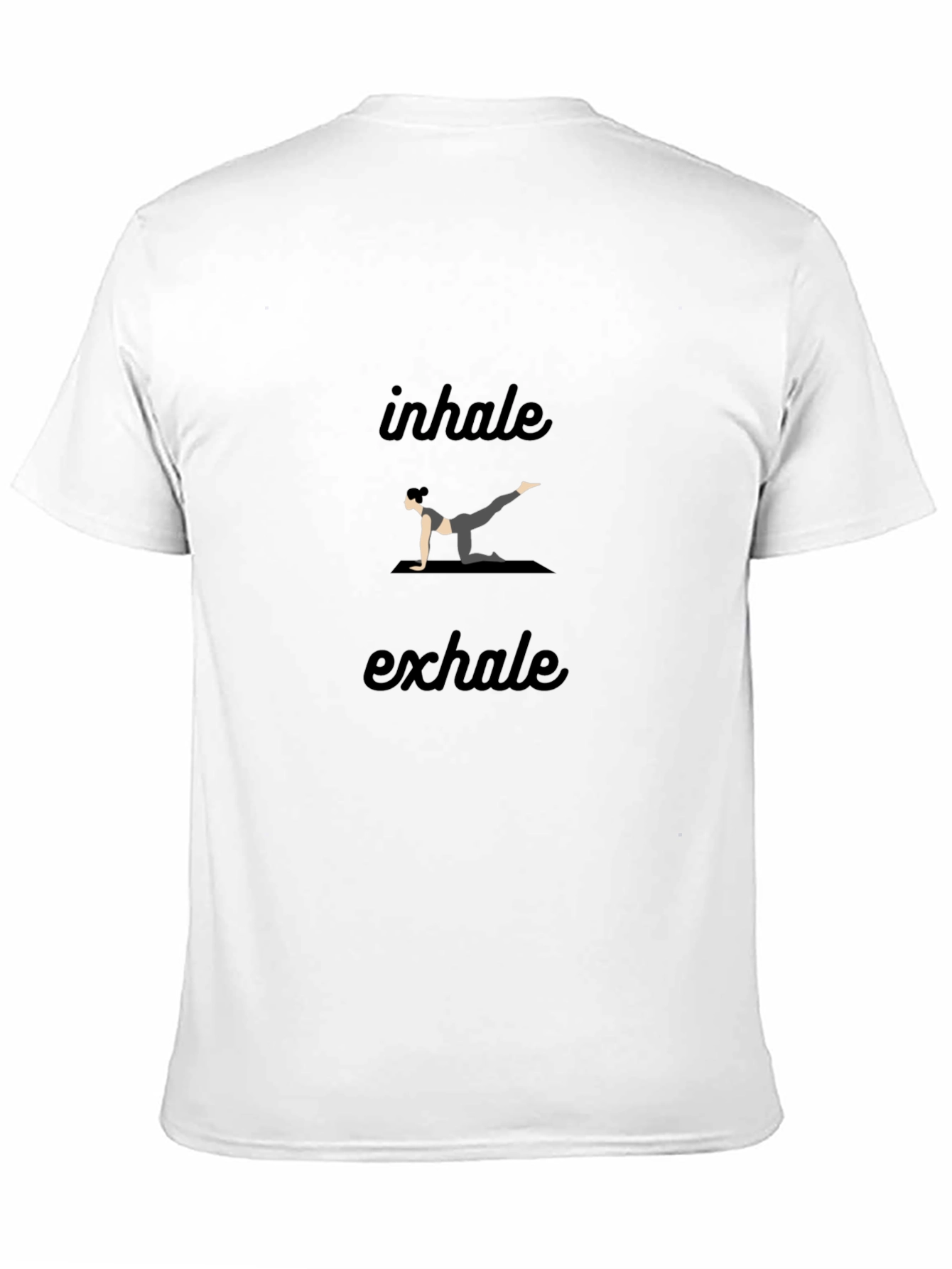 Inhale Exhale Yoga Pose Black T-Shirt