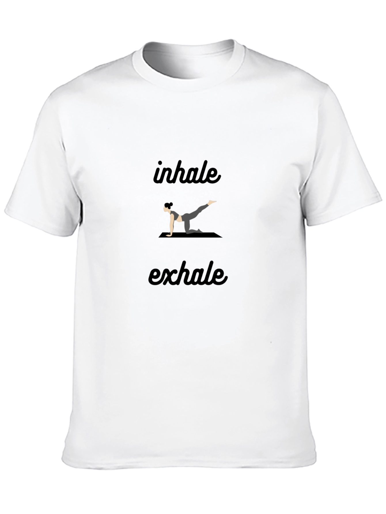 Inhale Exhale Yoga Pose Black T-Shirt