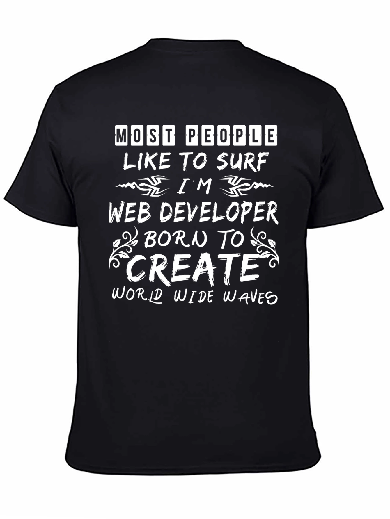 Web Developer T-Shirt: Born to Create Waves