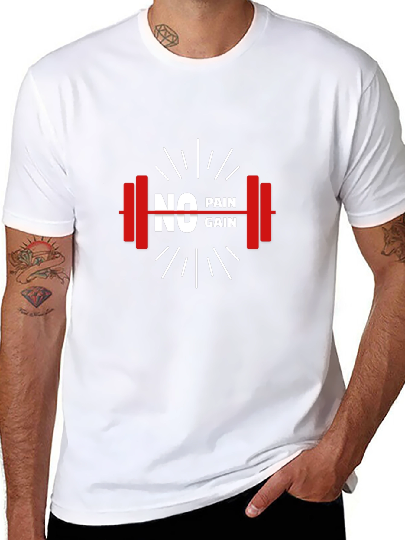 No Pain No Gain Black Gym T-Shirt