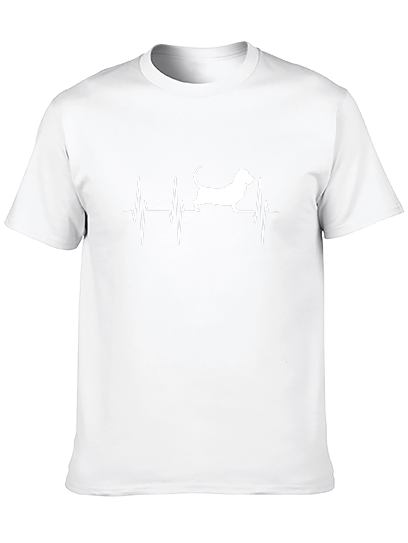 Dog Heartbeat Graphic Tee - Black Cotton Comfort