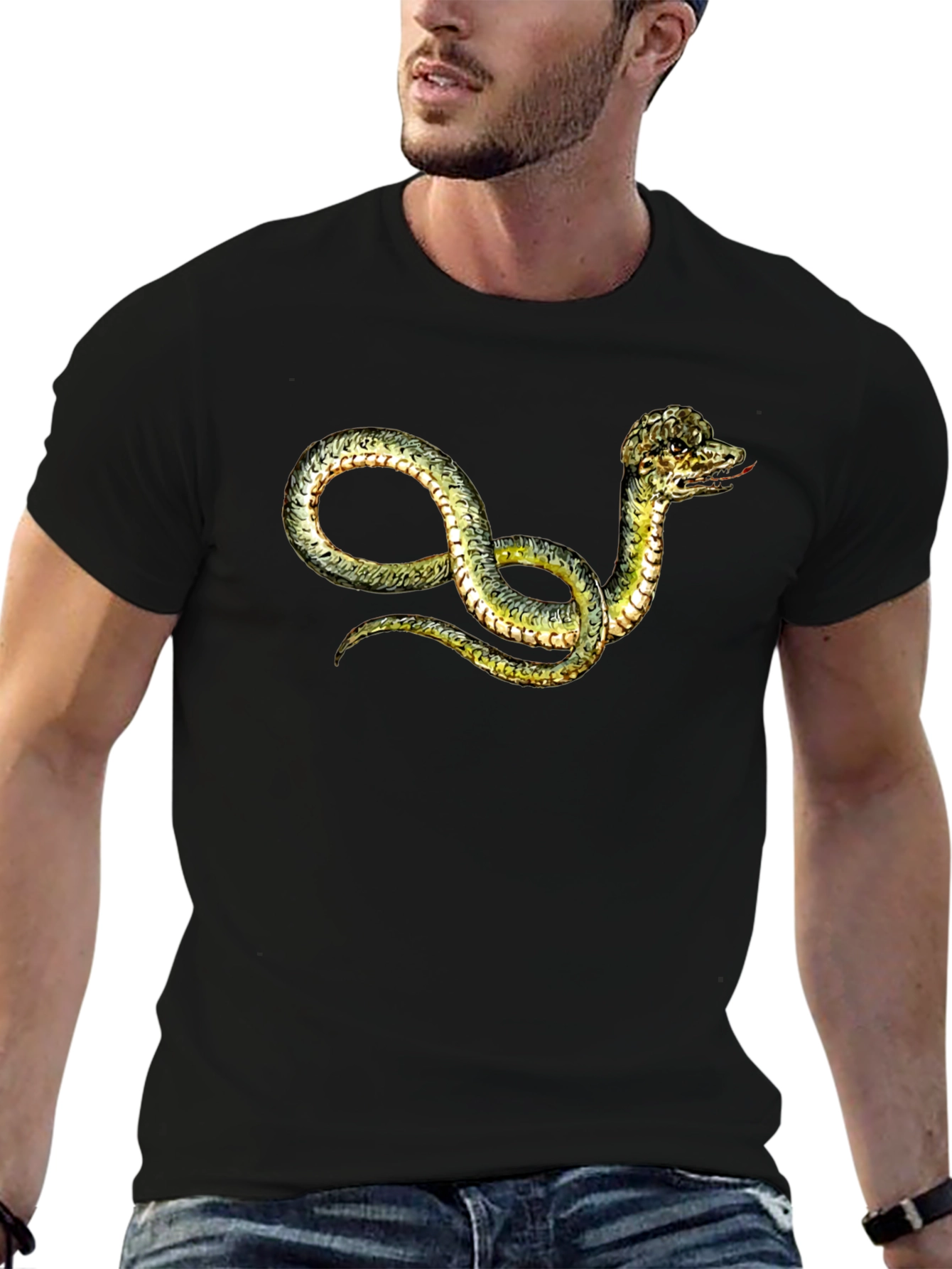 Snake Graphic T-Shirt - Unique Serpent Design