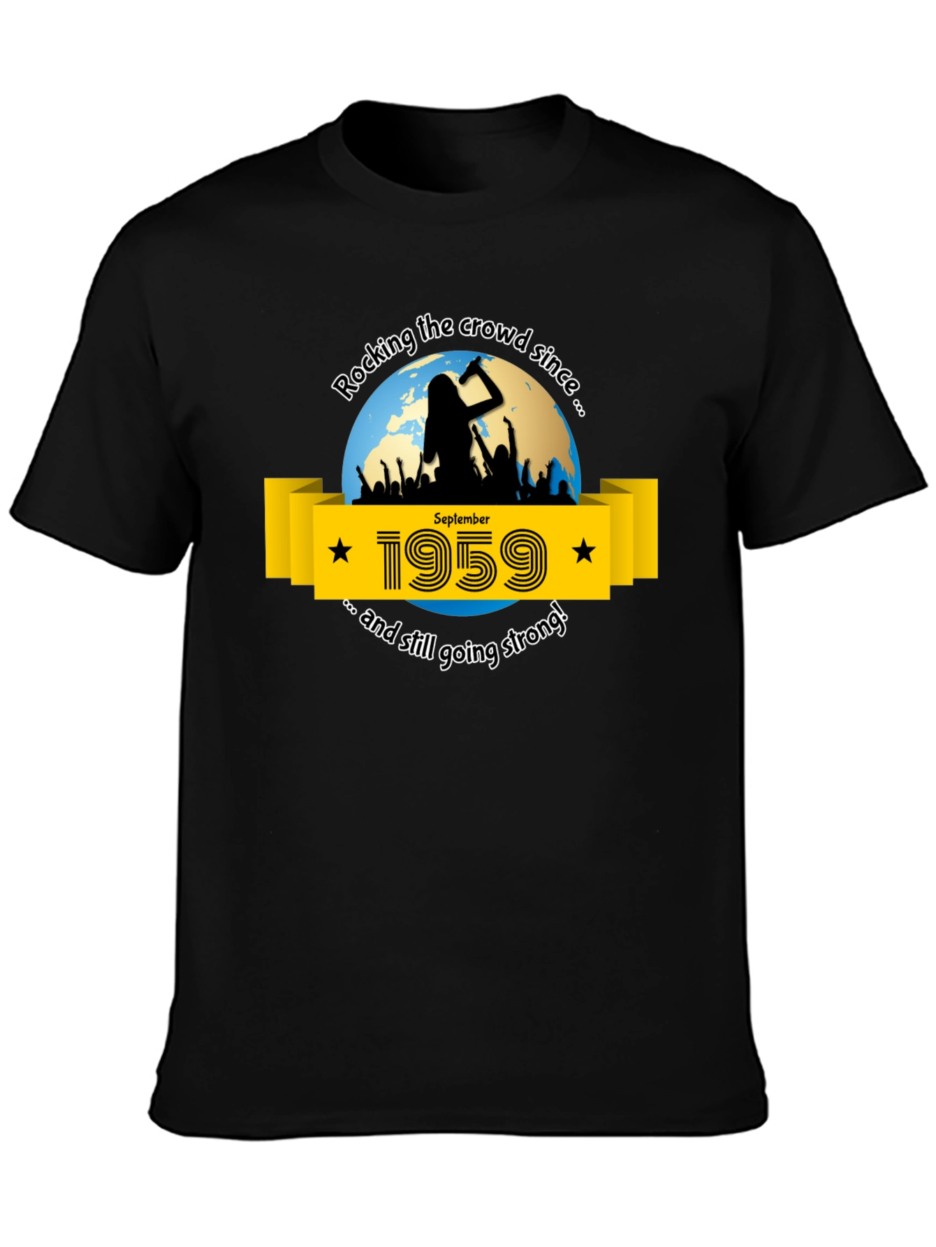 Rocking Since 1959 T-Shirt - September Birthday Tee