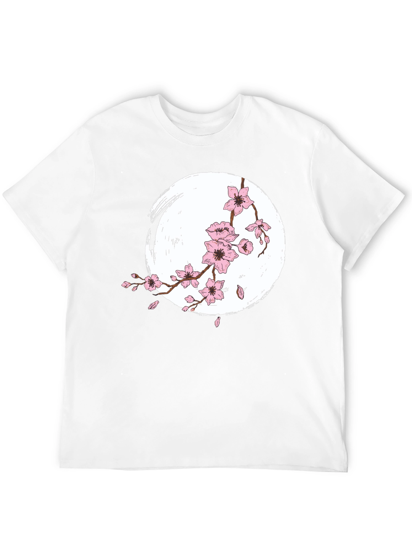 Sakura Bloom T-Shirt - Zen Style Black Tee