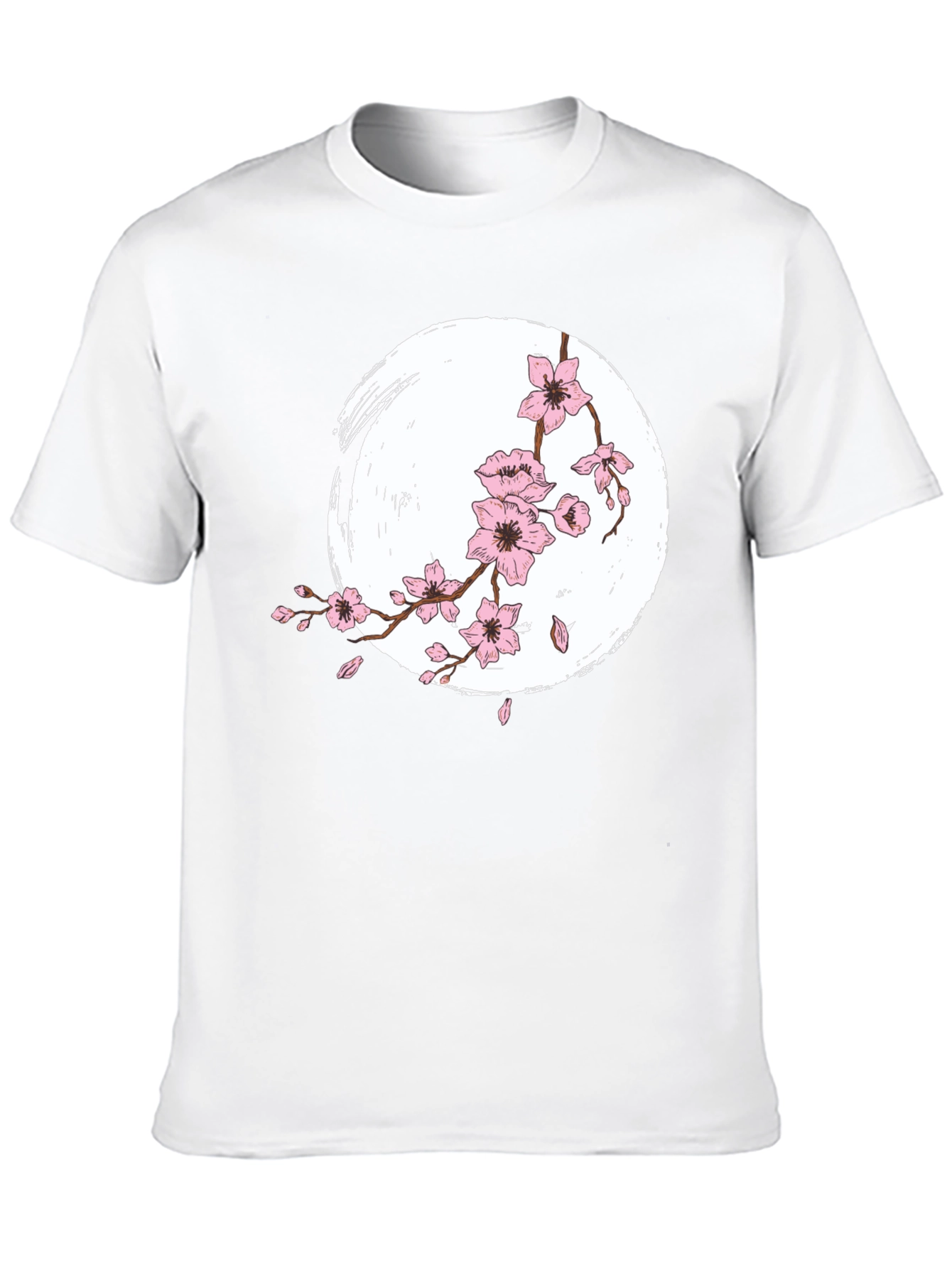 Sakura Bloom T-Shirt - Zen Style Black Tee
