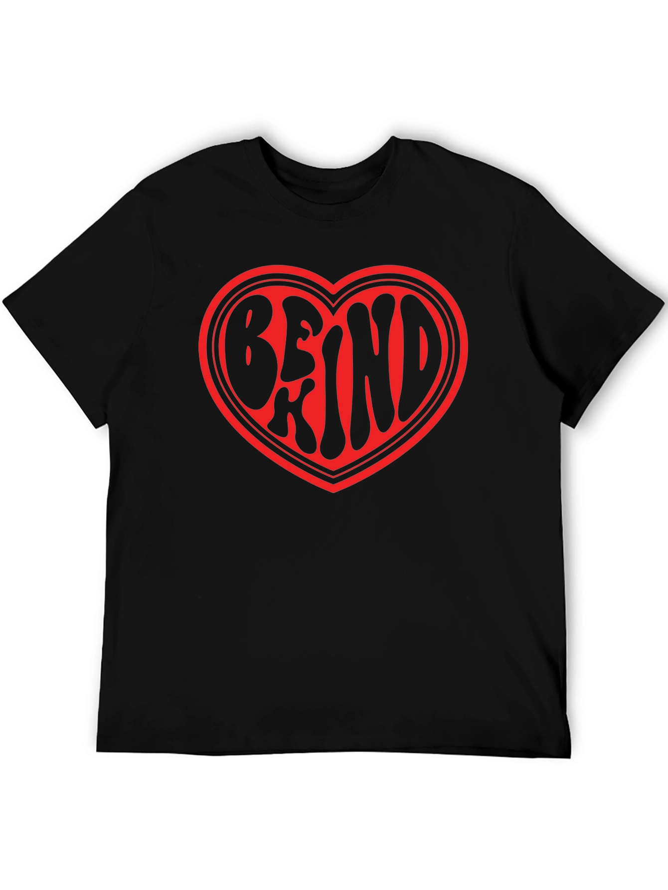 Be Kind Heart Graphic Tee - Black Unisex T-Shirt
