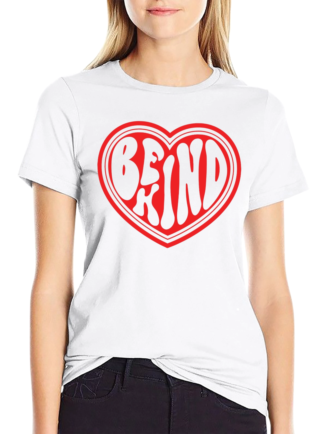 Be Kind Heart Graphic Tee - Black Unisex T-Shirt