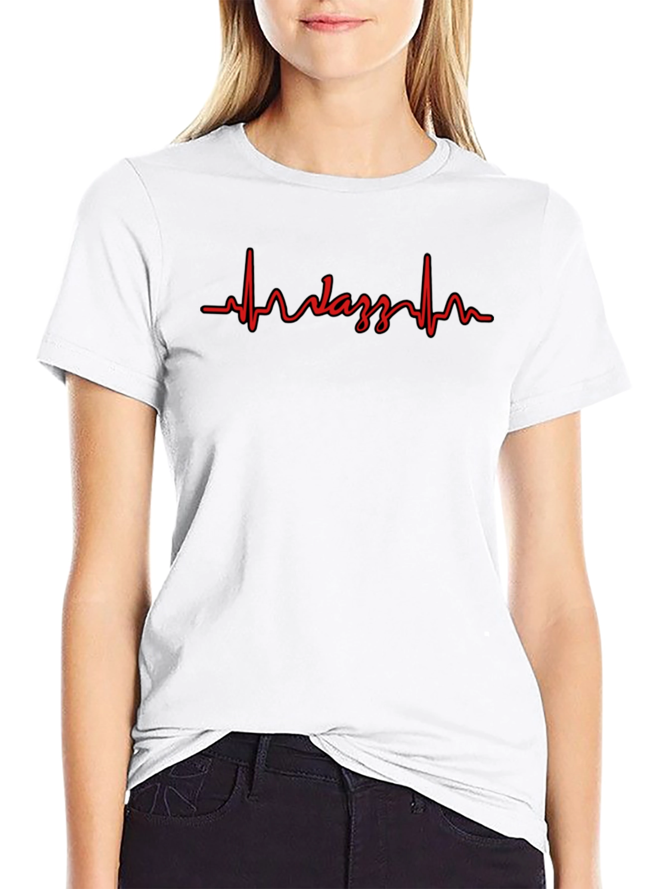 Wazzup Heartbeat Graphic Tee - Black