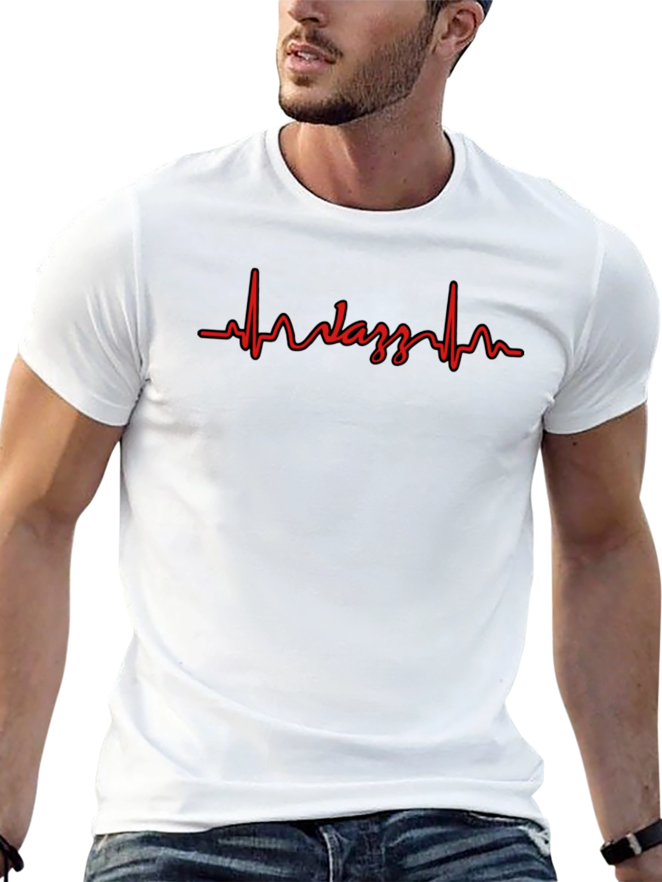 Wazzup Heartbeat Graphic Tee - Black
