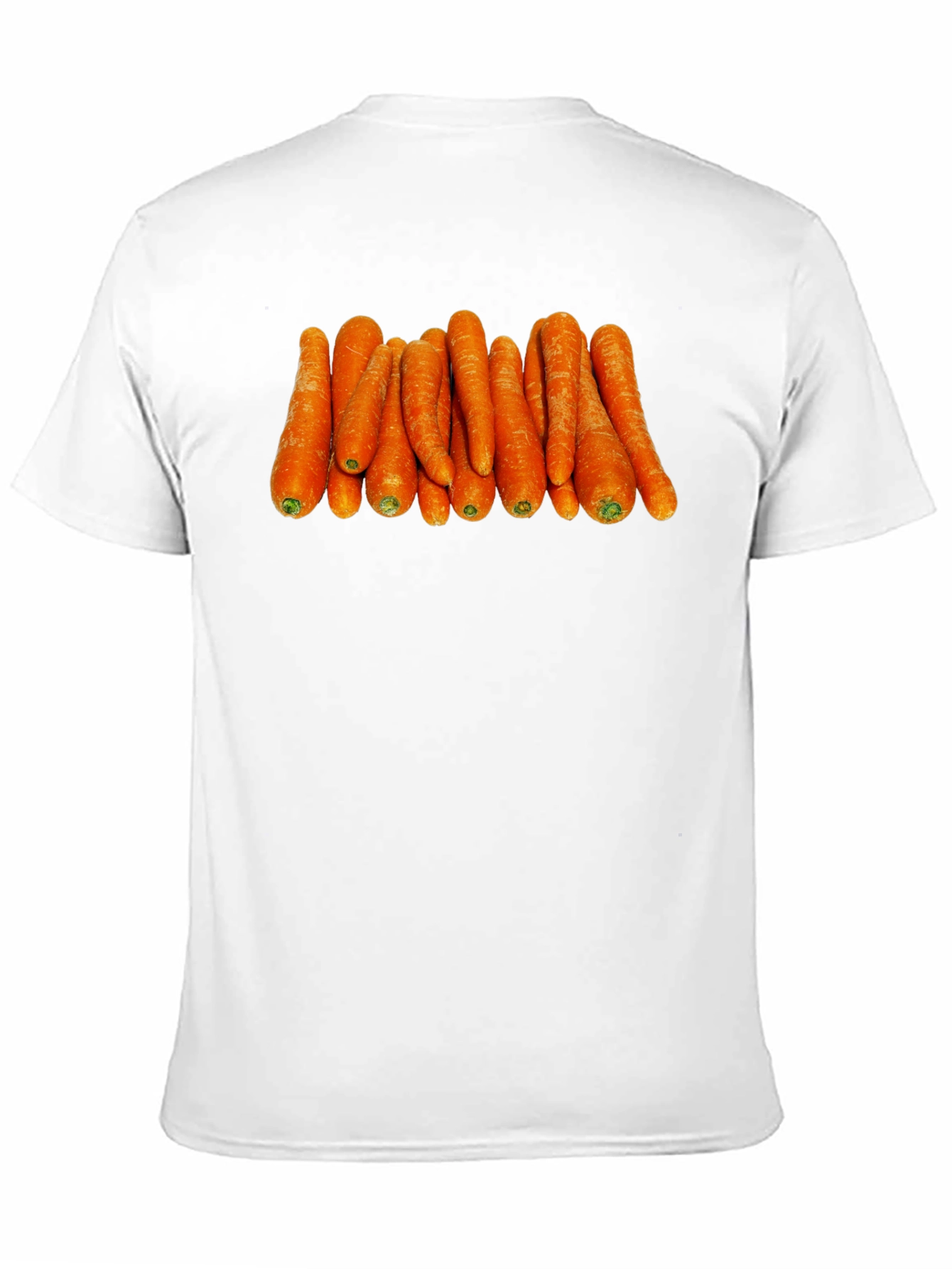 Funny Carrot Pattern Black T-Shirt