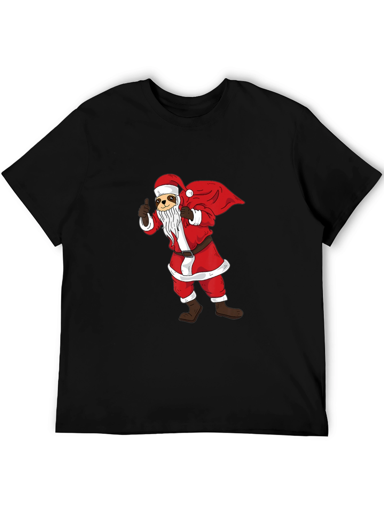 Santa Sloth Graphic T-Shirt - Holiday Cheer