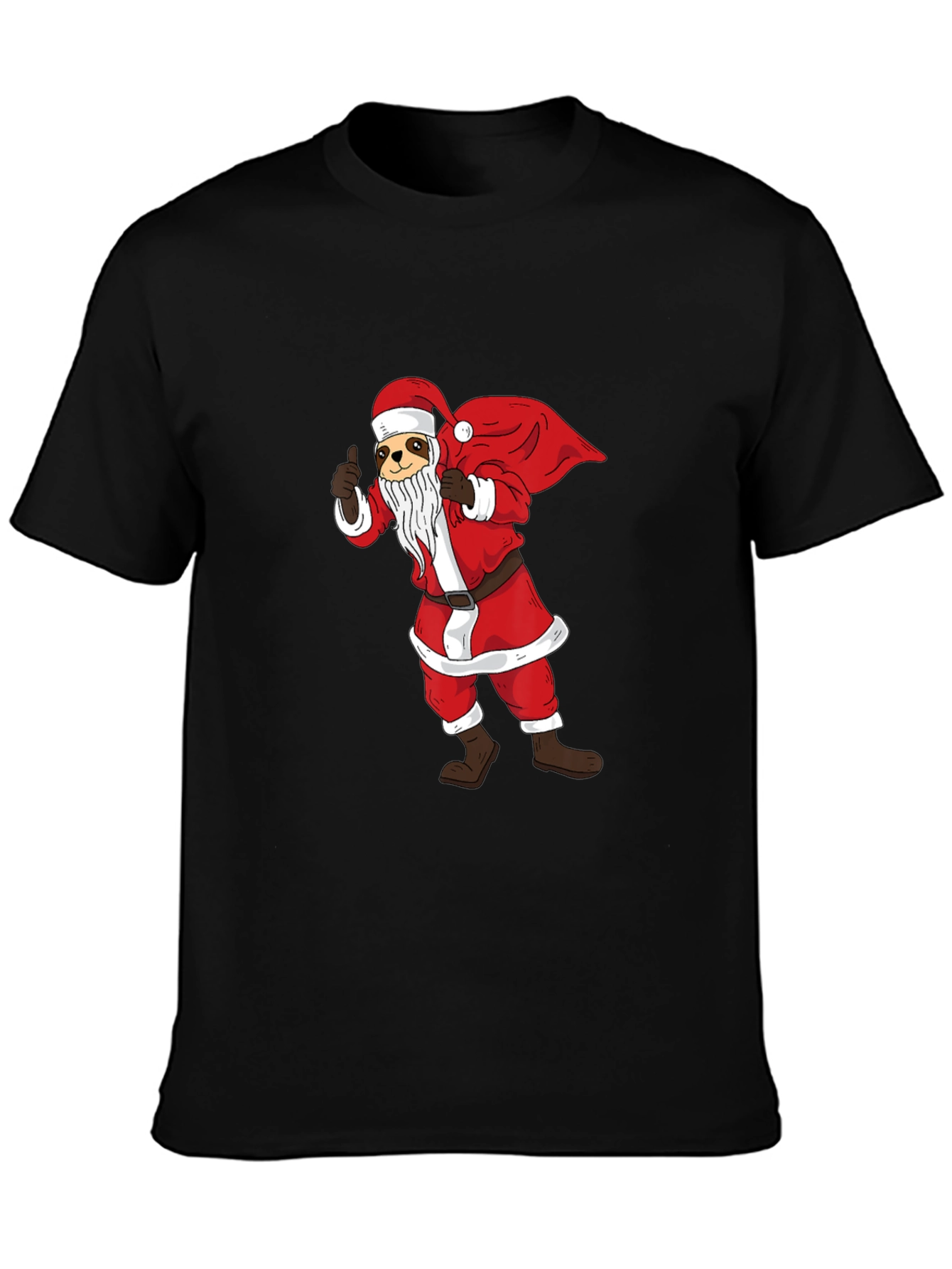 Santa Sloth Graphic T-Shirt - Holiday Cheer