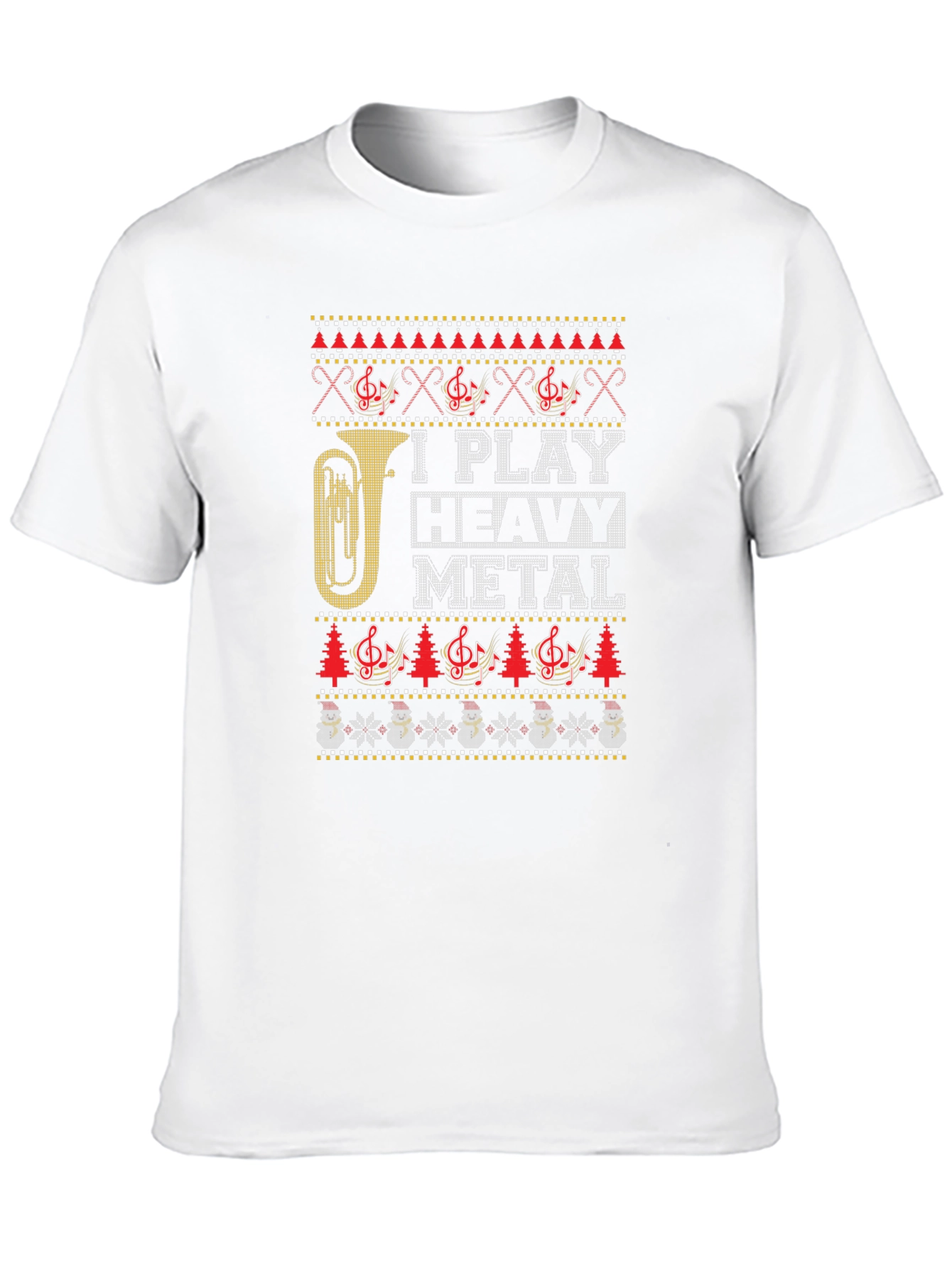 I Play Heavy Metal Ugly Christmas T-Shirt