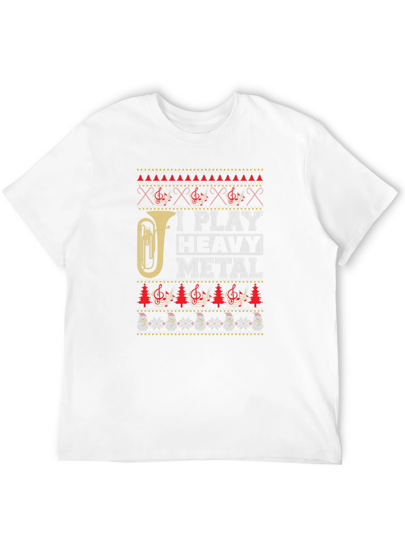 I Play Heavy Metal Ugly Christmas T-Shirt