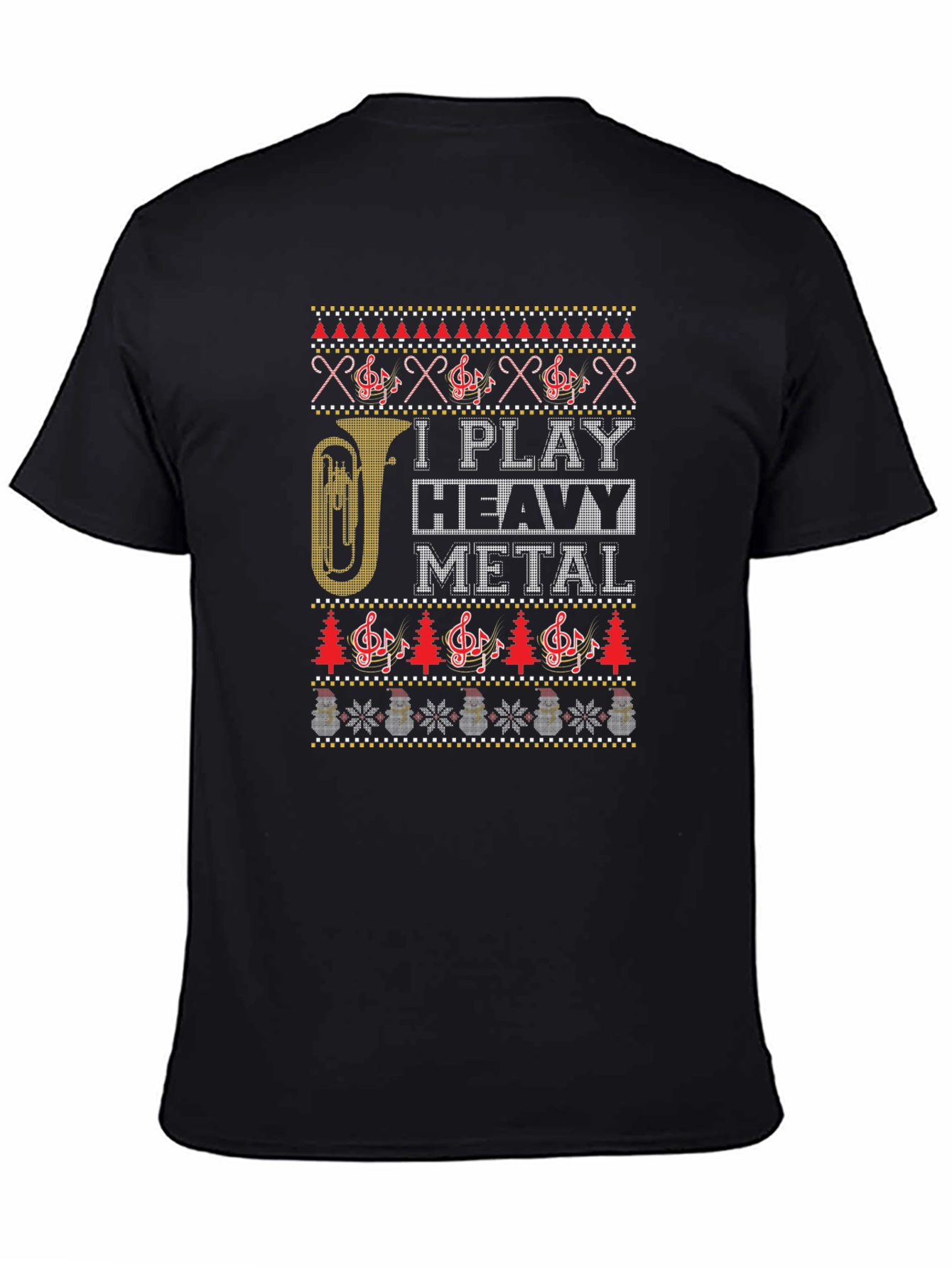 I Play Heavy Metal Ugly Christmas T-Shirt